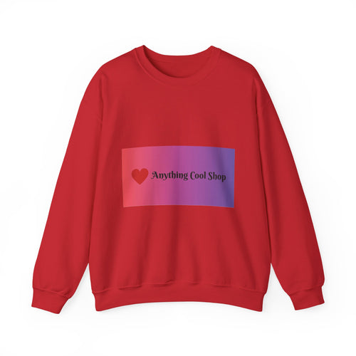 Crewneck Sweatshirt — Gradient Heart Logo "Anything Cool Shop"
