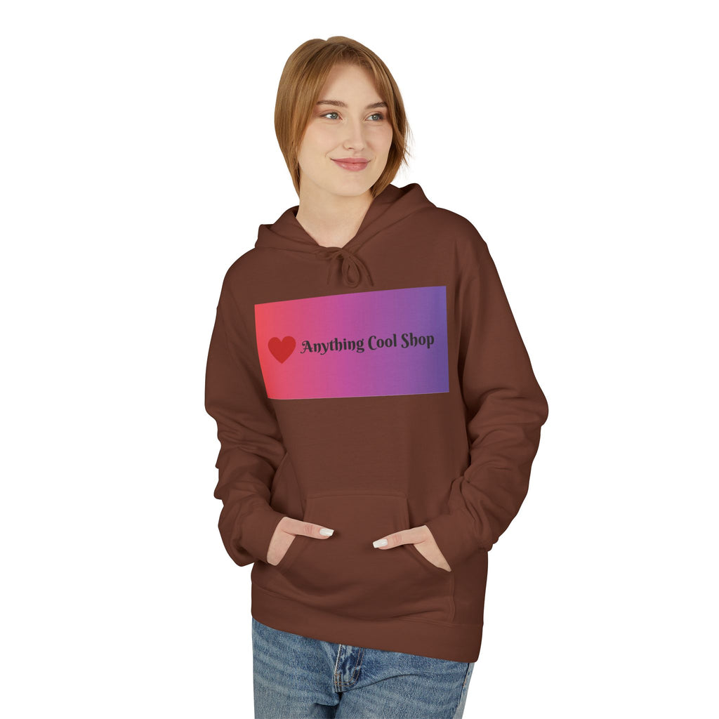 Cool Shop Logo Hoodie — Gradient Heart Graphic Pullover
