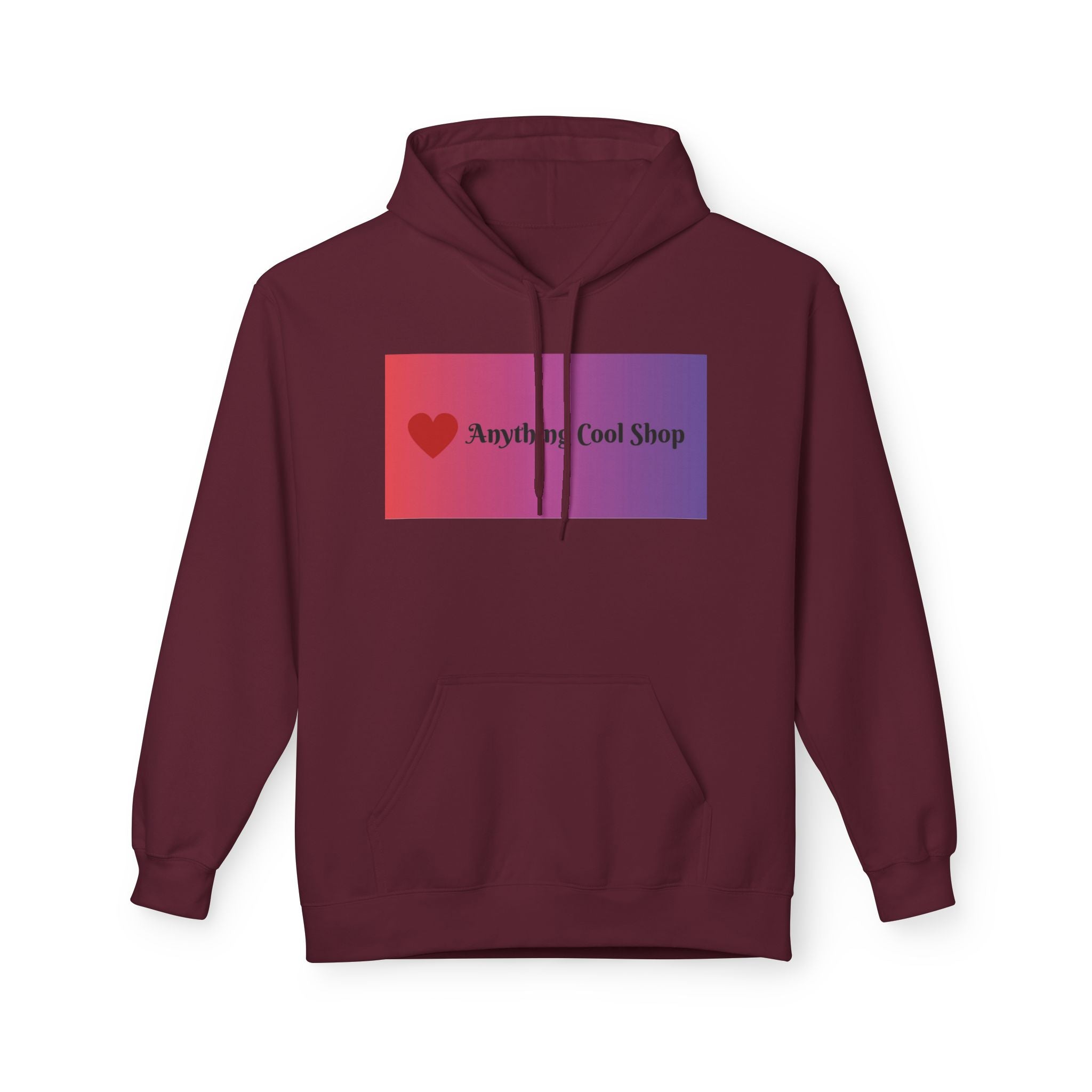 Cool Shop Logo Hoodie — Gradient Heart Graphic Pullover