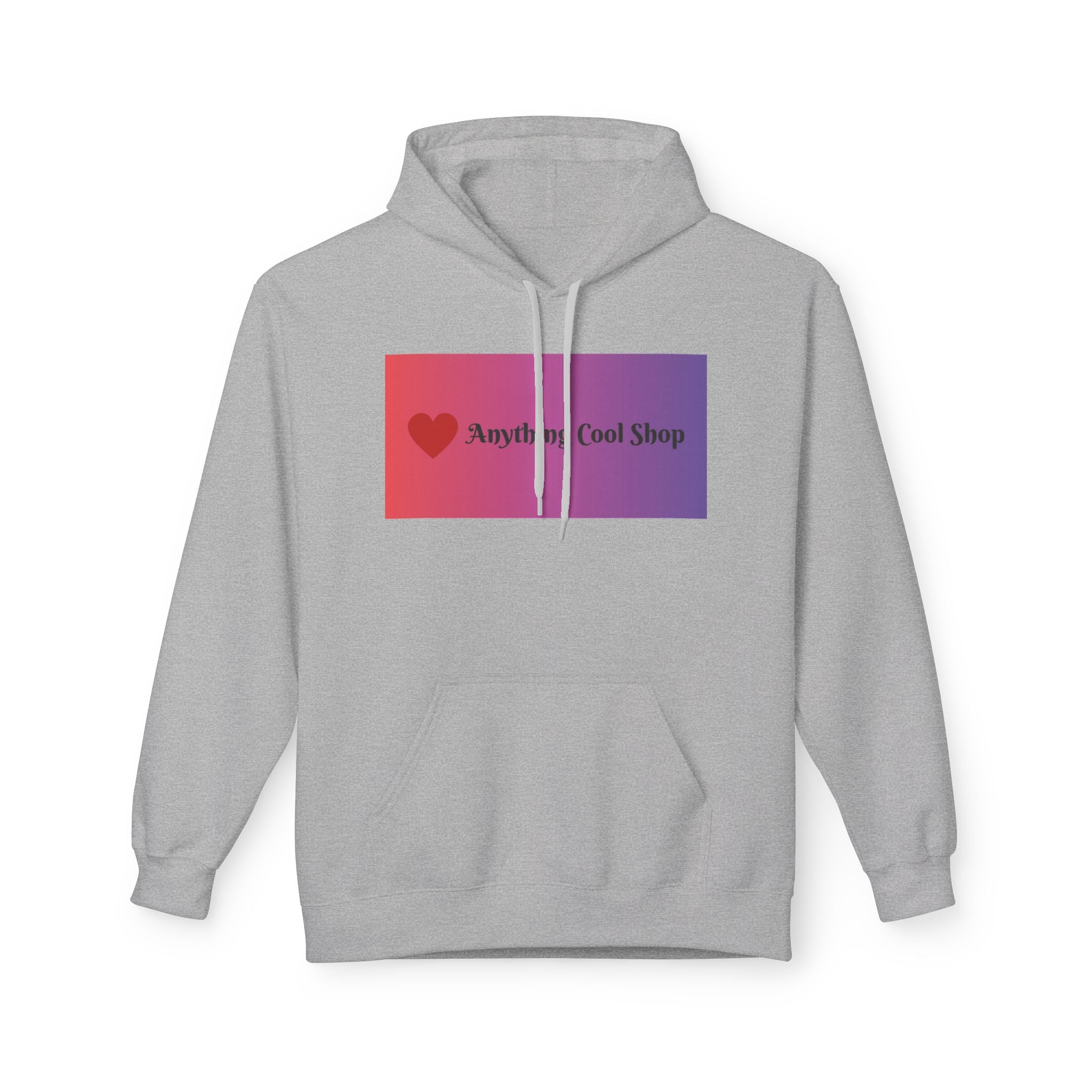 Cool Shop Logo Hoodie — Gradient Heart Graphic Pullover