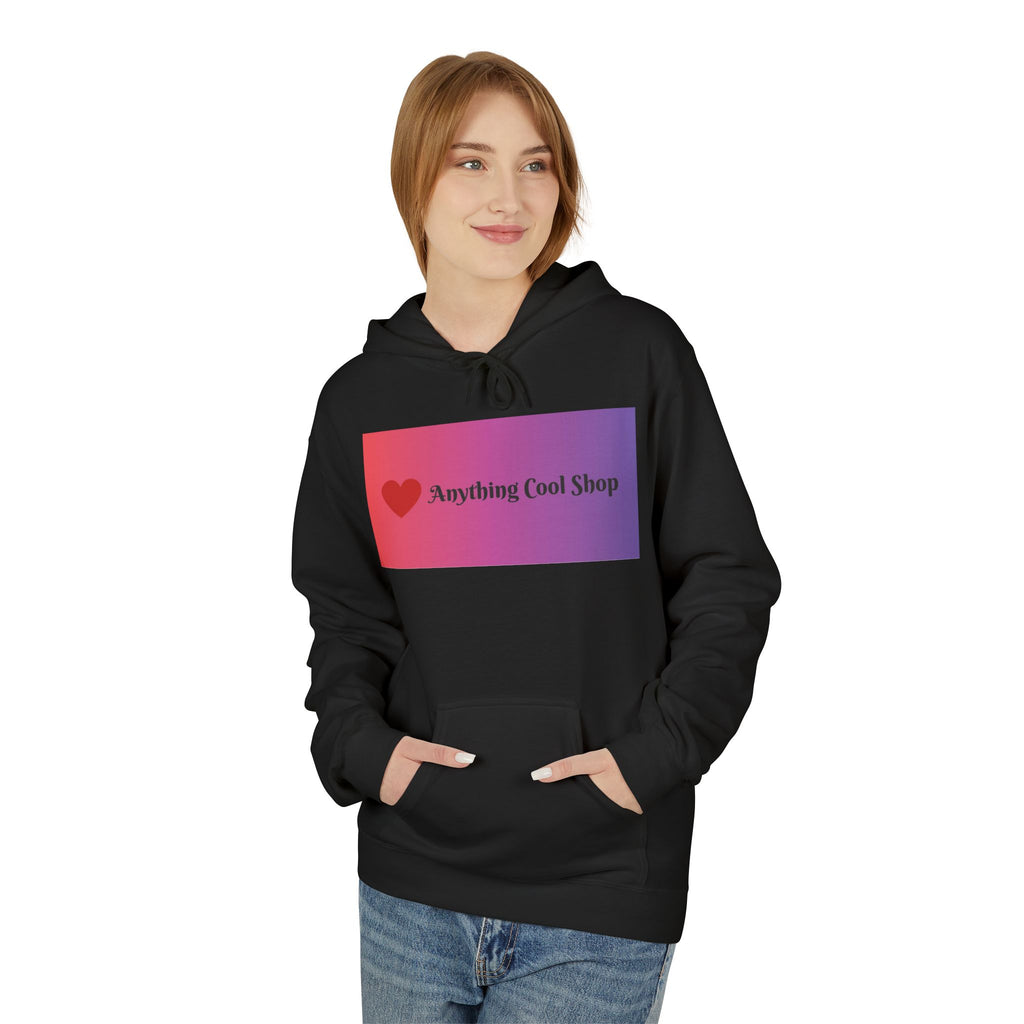 Cool Shop Logo Hoodie — Gradient Heart Graphic Pullover