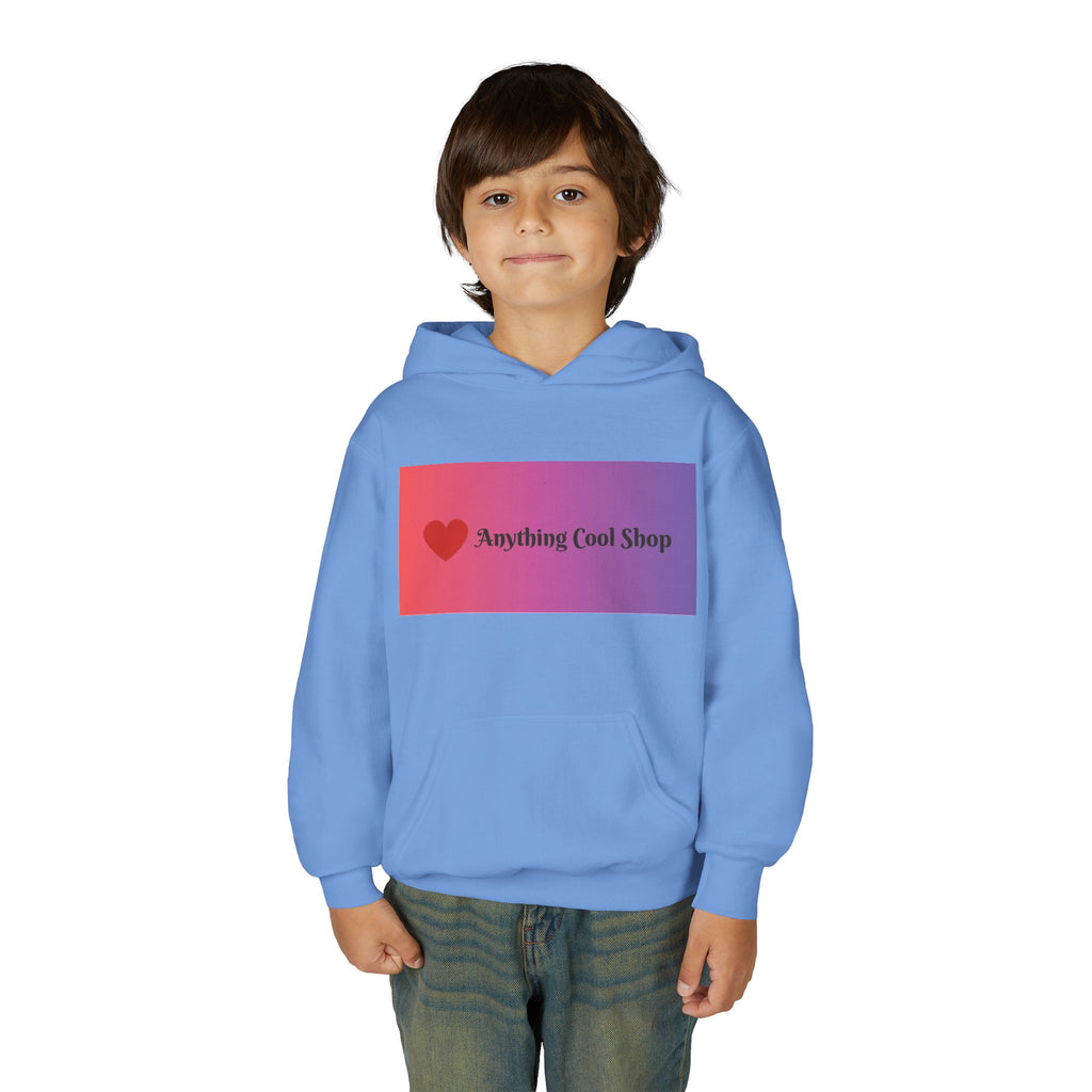 Youth Hoodie — Gradient Heart "Anything Cool Shop" Logo
