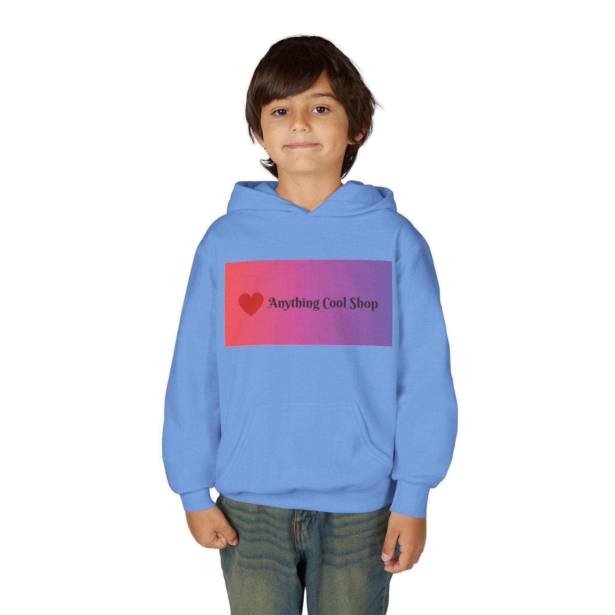 Youth Hoodie — Gradient Heart "Anything Cool Shop" Logo