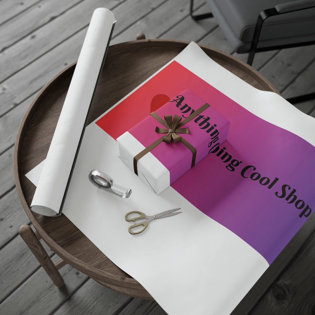Custom Gradient Heart Wrapping Paper Roll – “Nothing but Love” Gift Wrap
