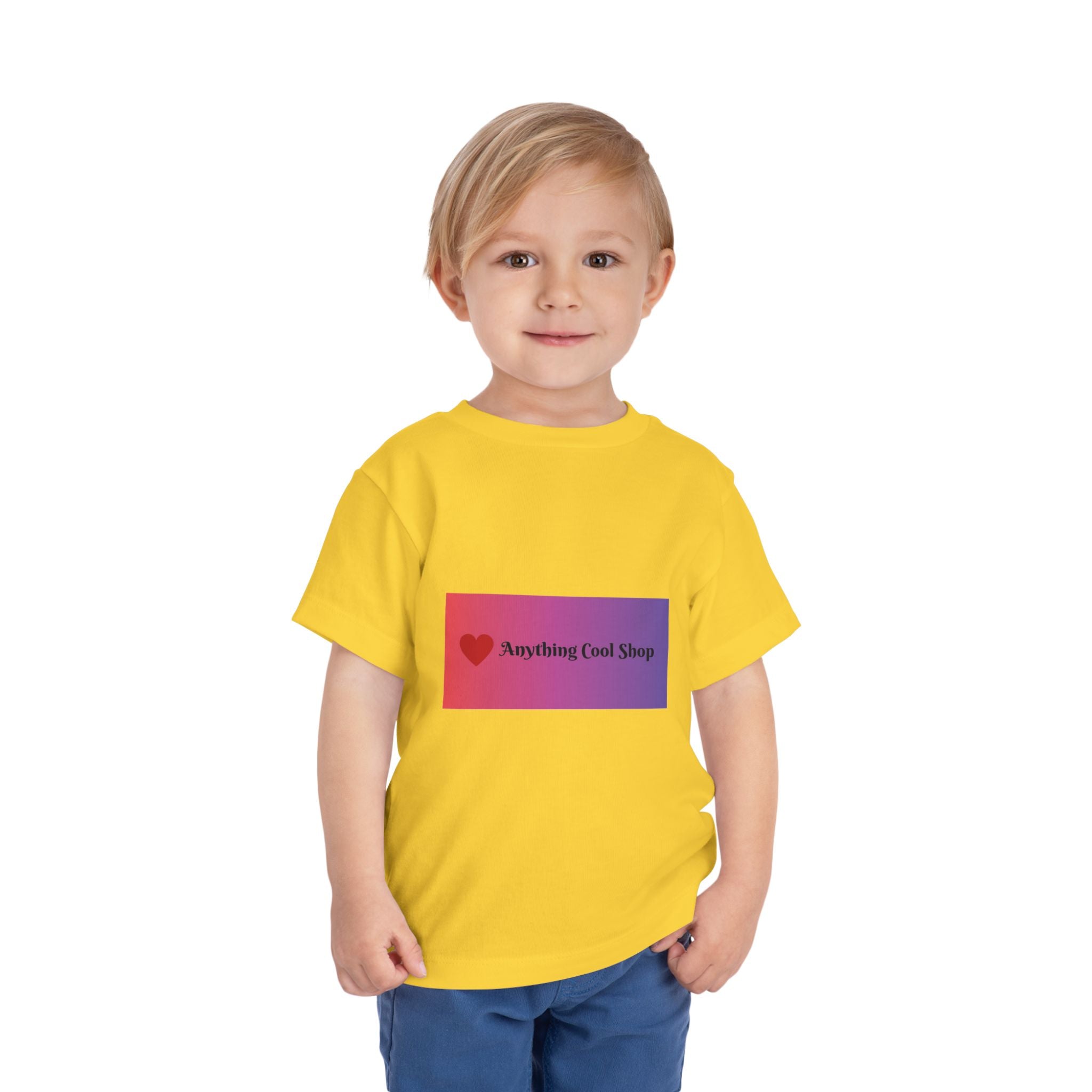 Toddler Tee - "Anything Cool Shop" Heart Logo Gradient Kids Shirt