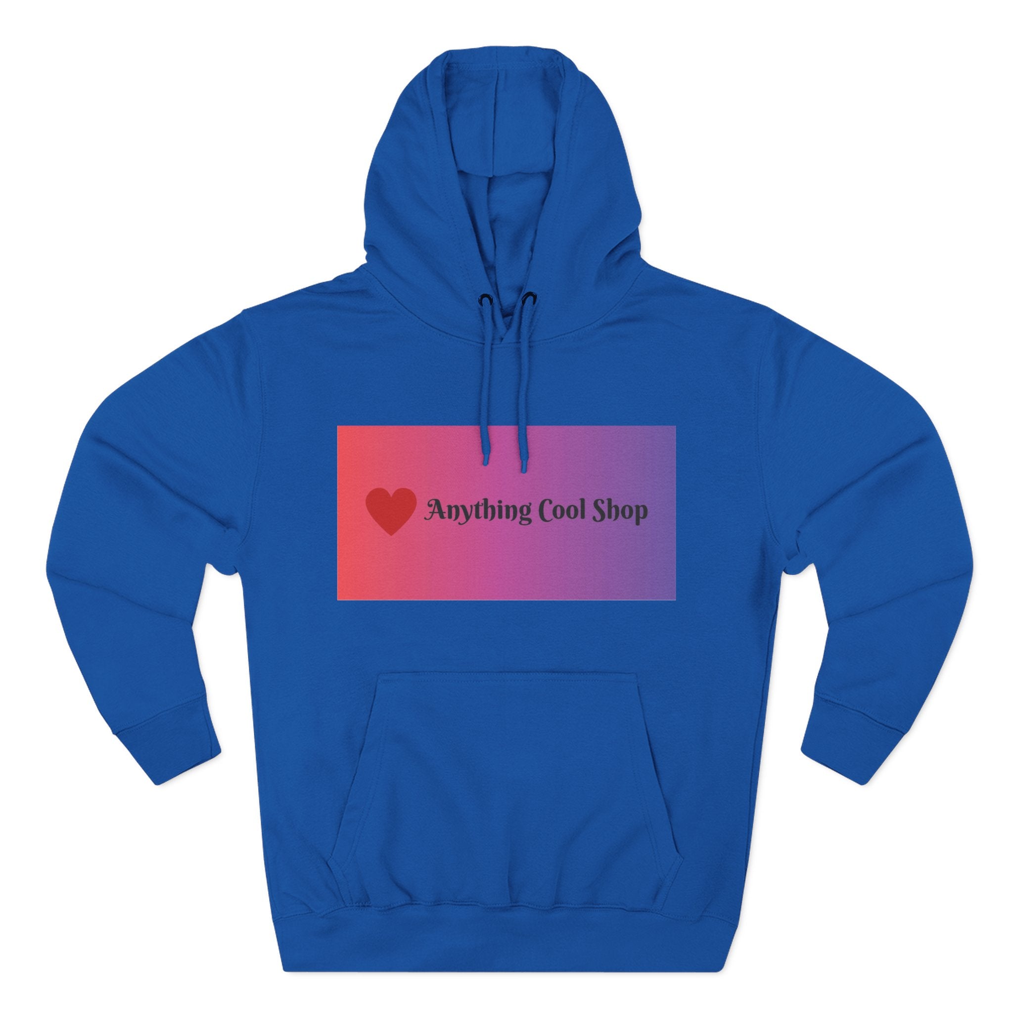 Gradient Heart Logo Hoodie — "Anything Cool Shop" Fleece Pullover