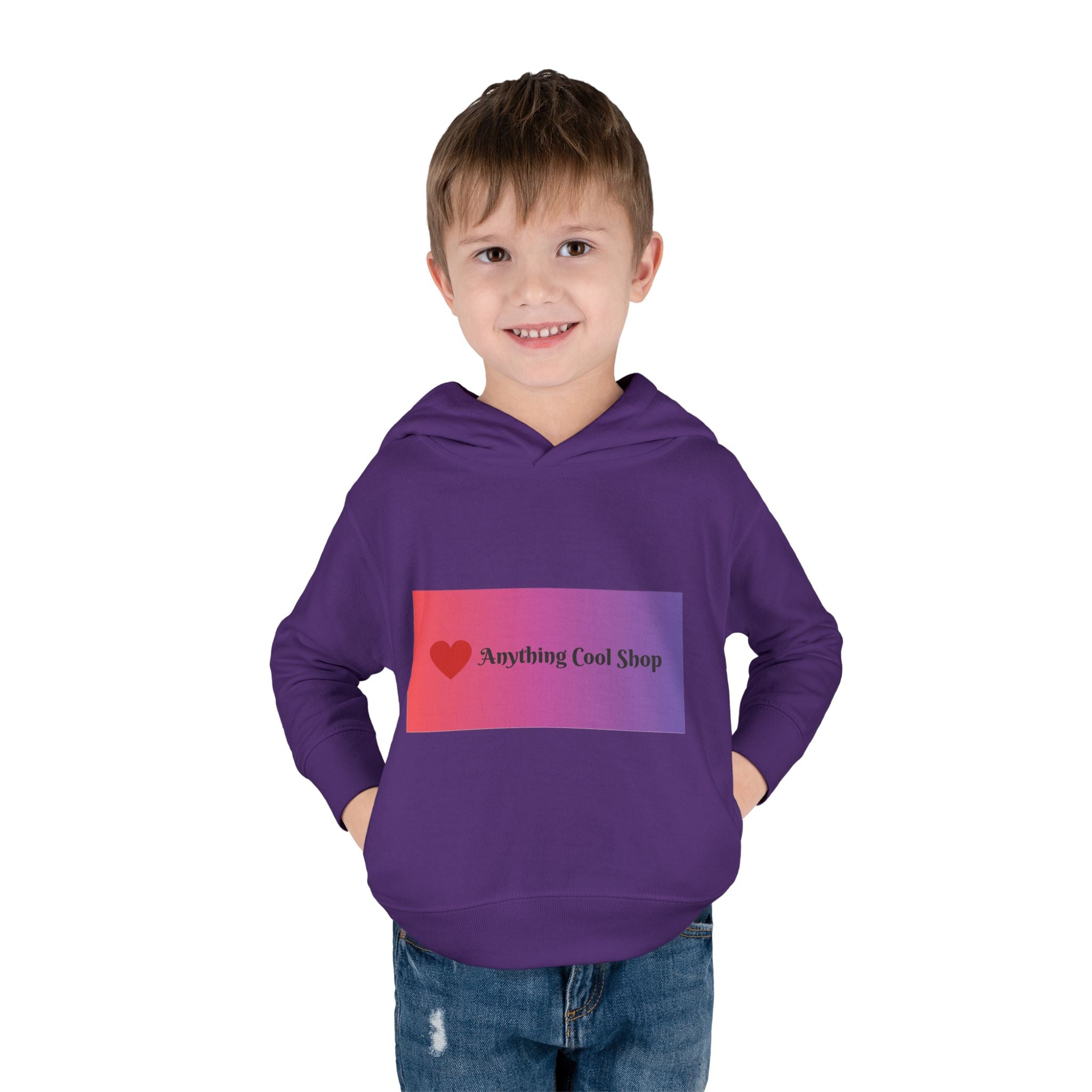 Toddler Hoodie with Gradient Heart Logo — "Anything Cool Shop" Fleece Pullover