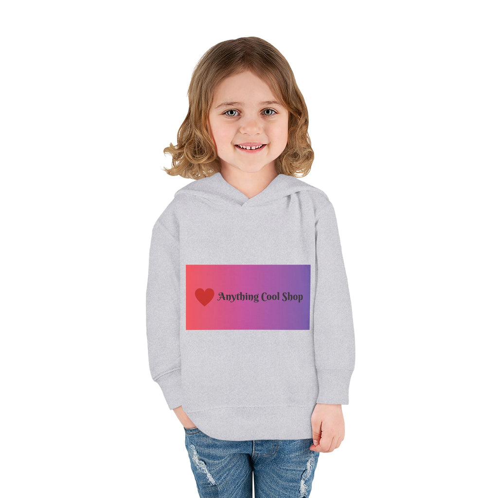 Toddler Hoodie with Gradient Heart Logo — "Anything Cool Shop" Fleece Pullover