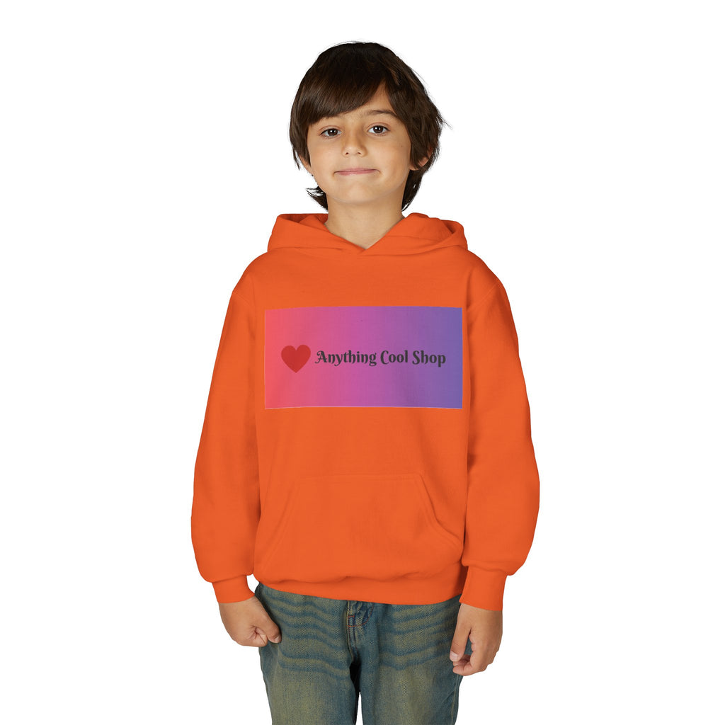 Youth Hoodie — Gradient Heart "Anything Cool Shop" Logo
