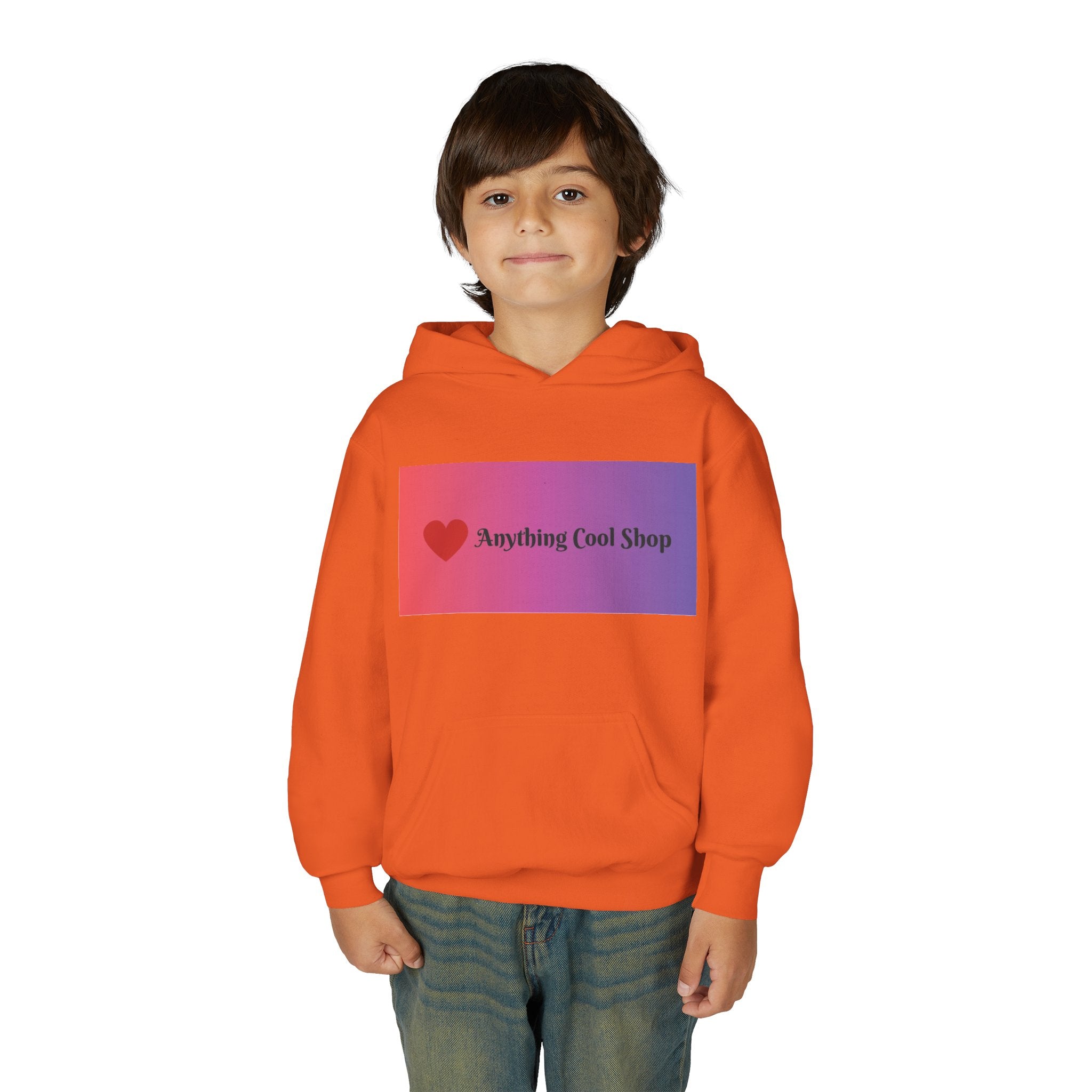 Youth Hoodie — Gradient Heart "Anything Cool Shop" Logo