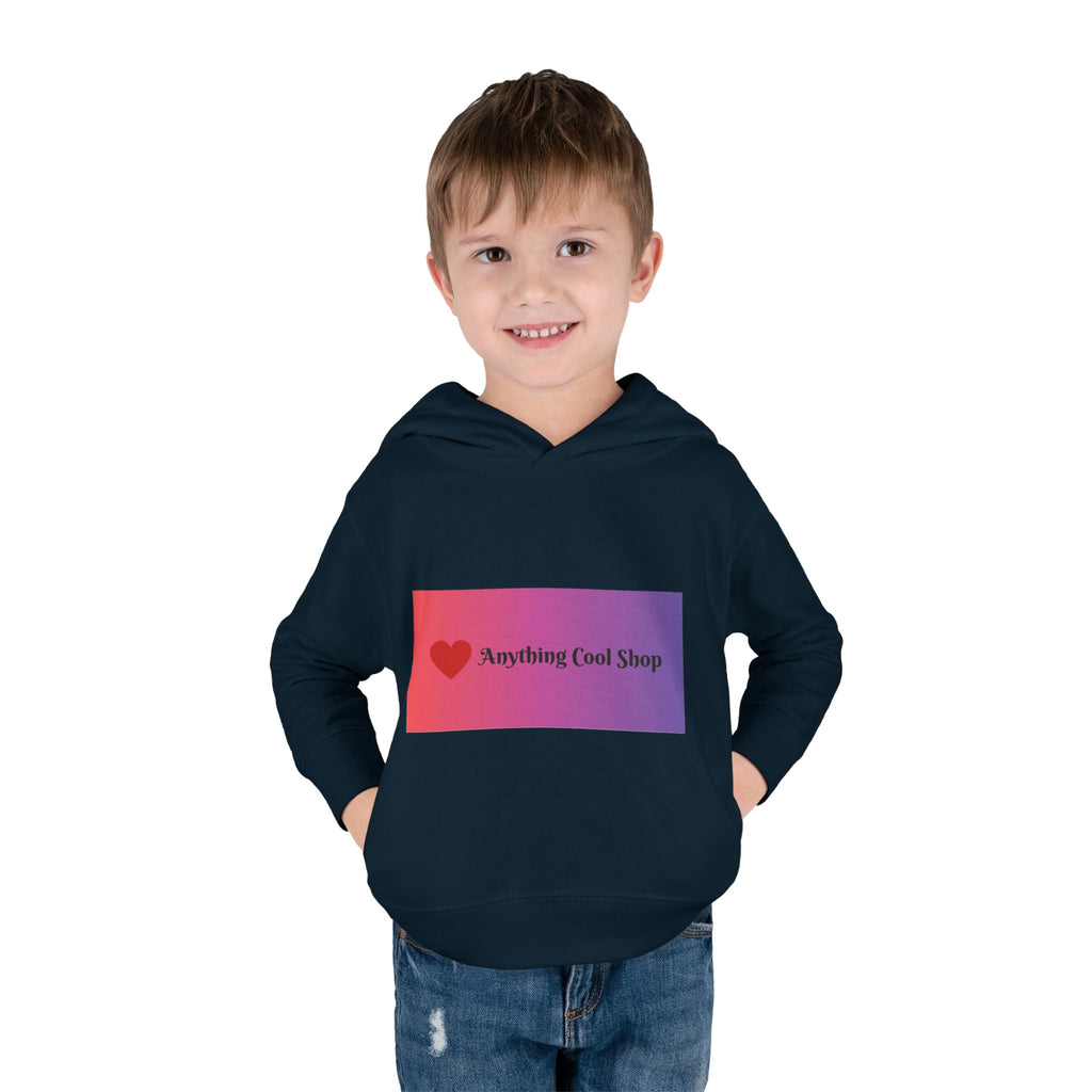 Toddler Hoodie with Gradient Heart Logo — "Anything Cool Shop" Fleece Pullover