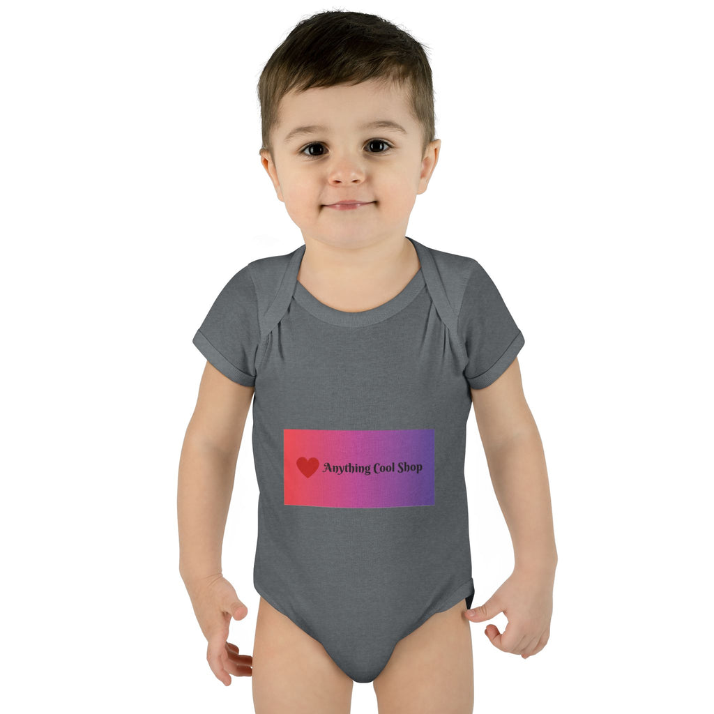 Infant Bodysuit - Gradient Heart Logo "Anything Cool Shop" Baby Onesie