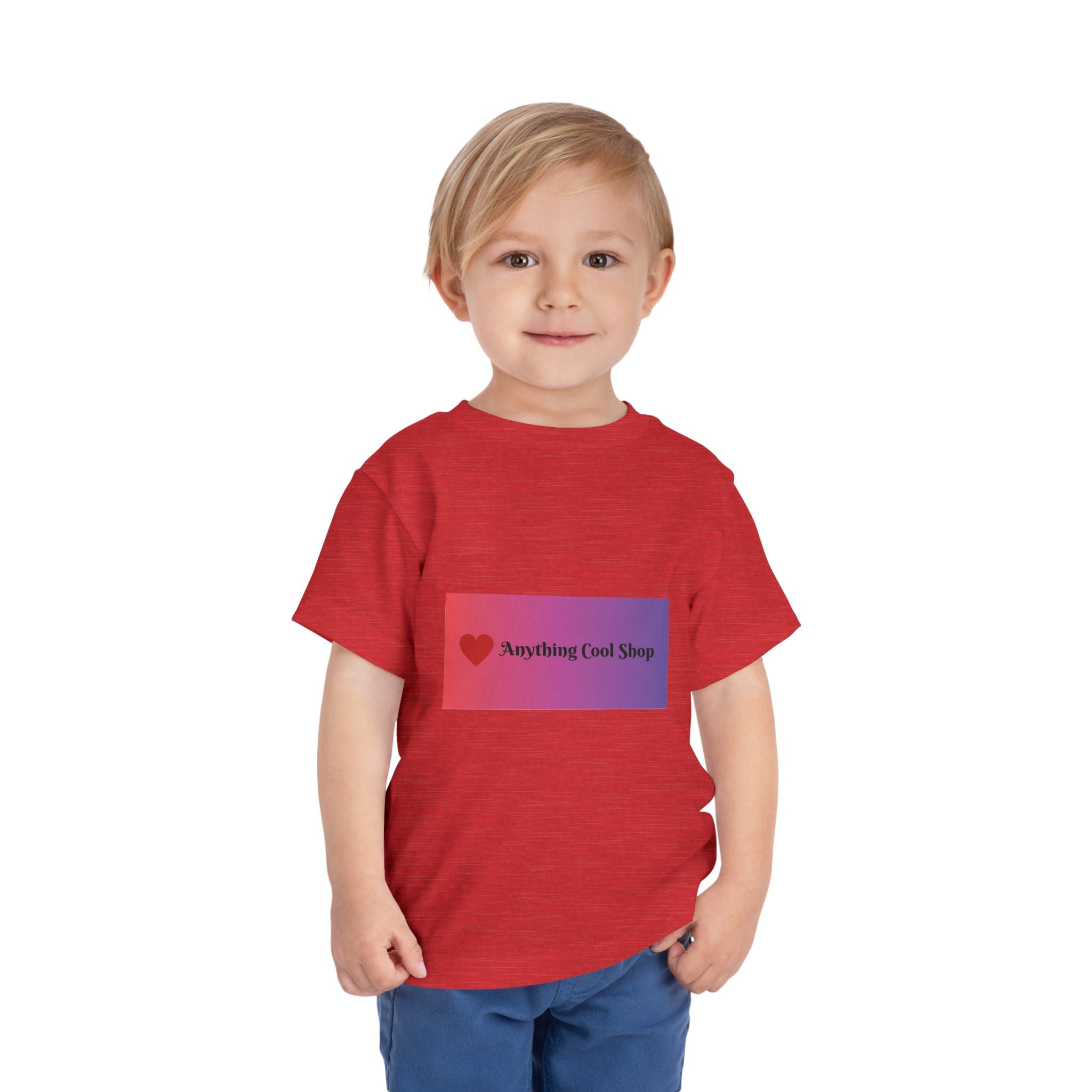 Toddler Tee - "Anything Cool Shop" Heart Logo Gradient Kids Shirt