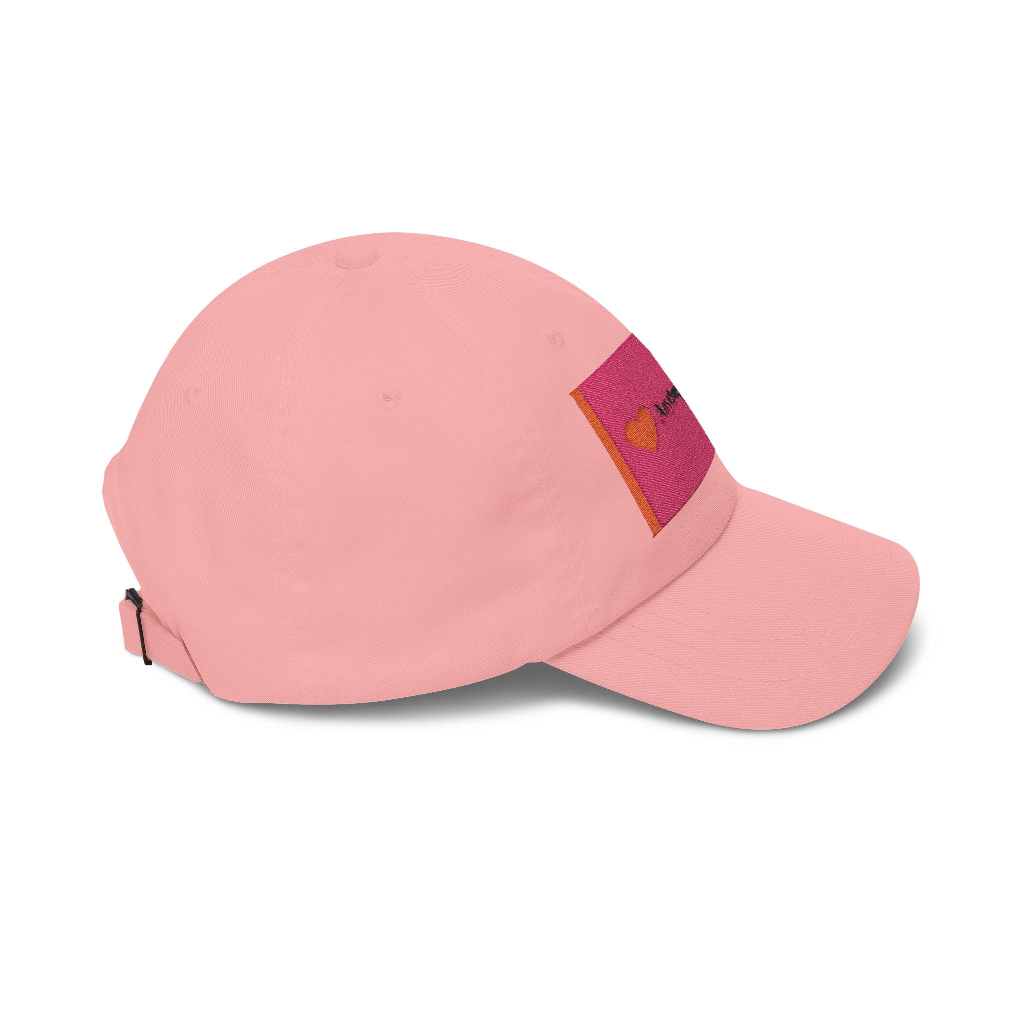 Dad Cap — Pink & Purple Heart Patch Embroidered "Anything Cool Stuff"
