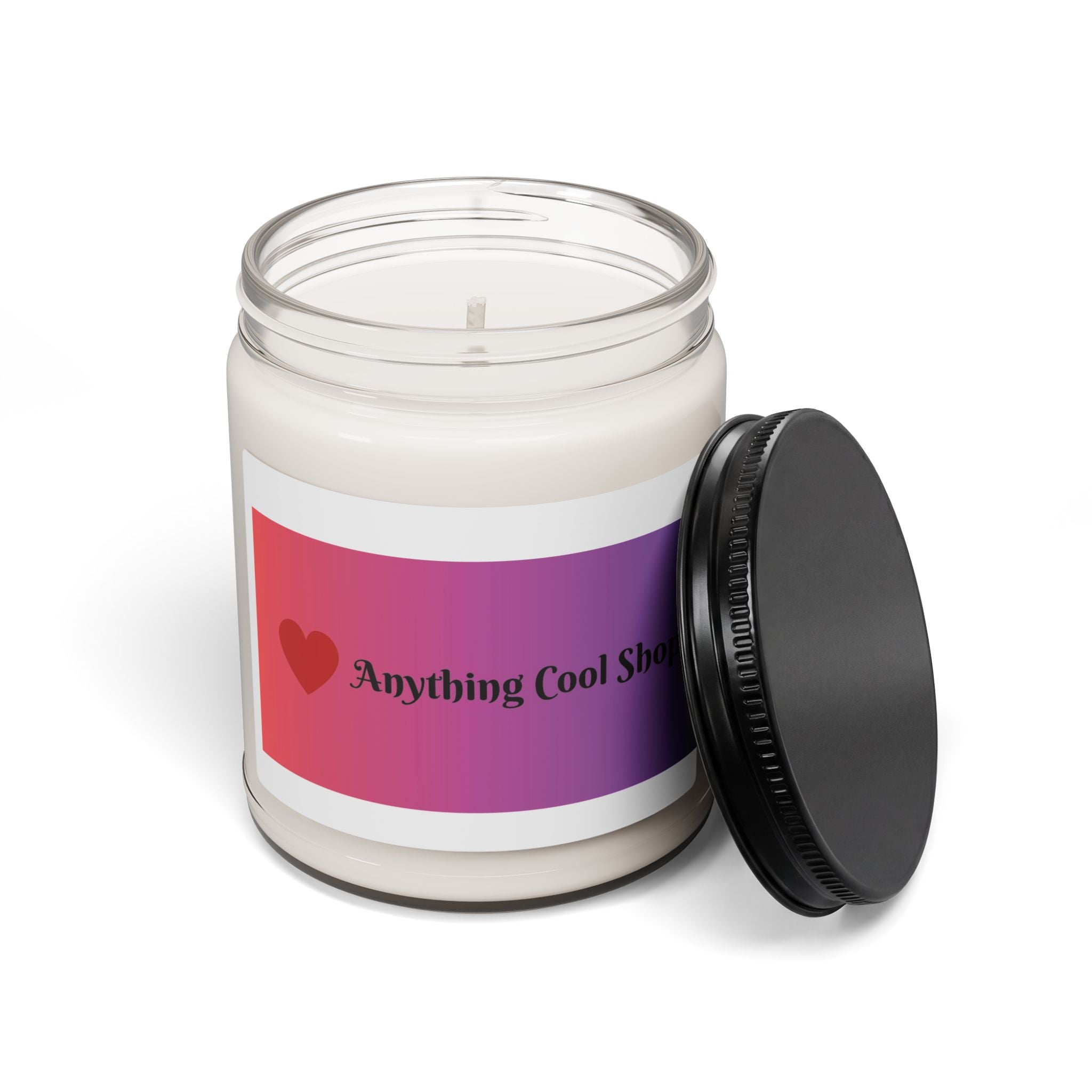 Scented Soy Candle — 9oz Jar Candle with 'Anything Cool Shop' Gradient Label