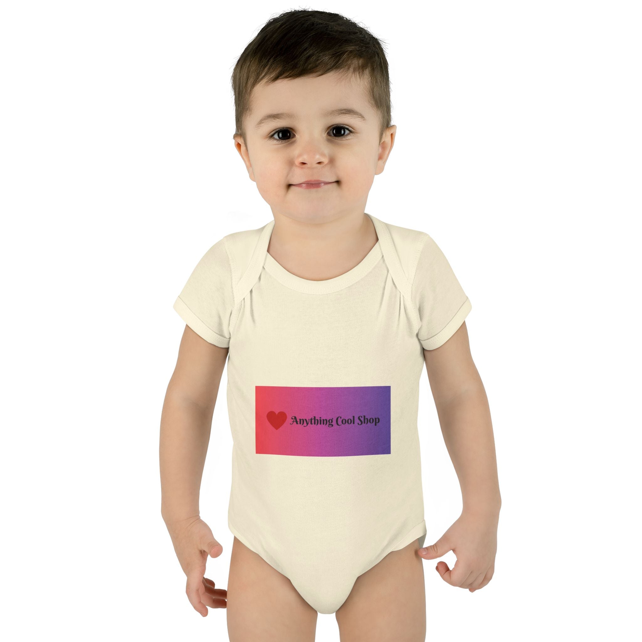 Infant Bodysuit - Gradient Heart Logo "Anything Cool Shop" Baby Onesie