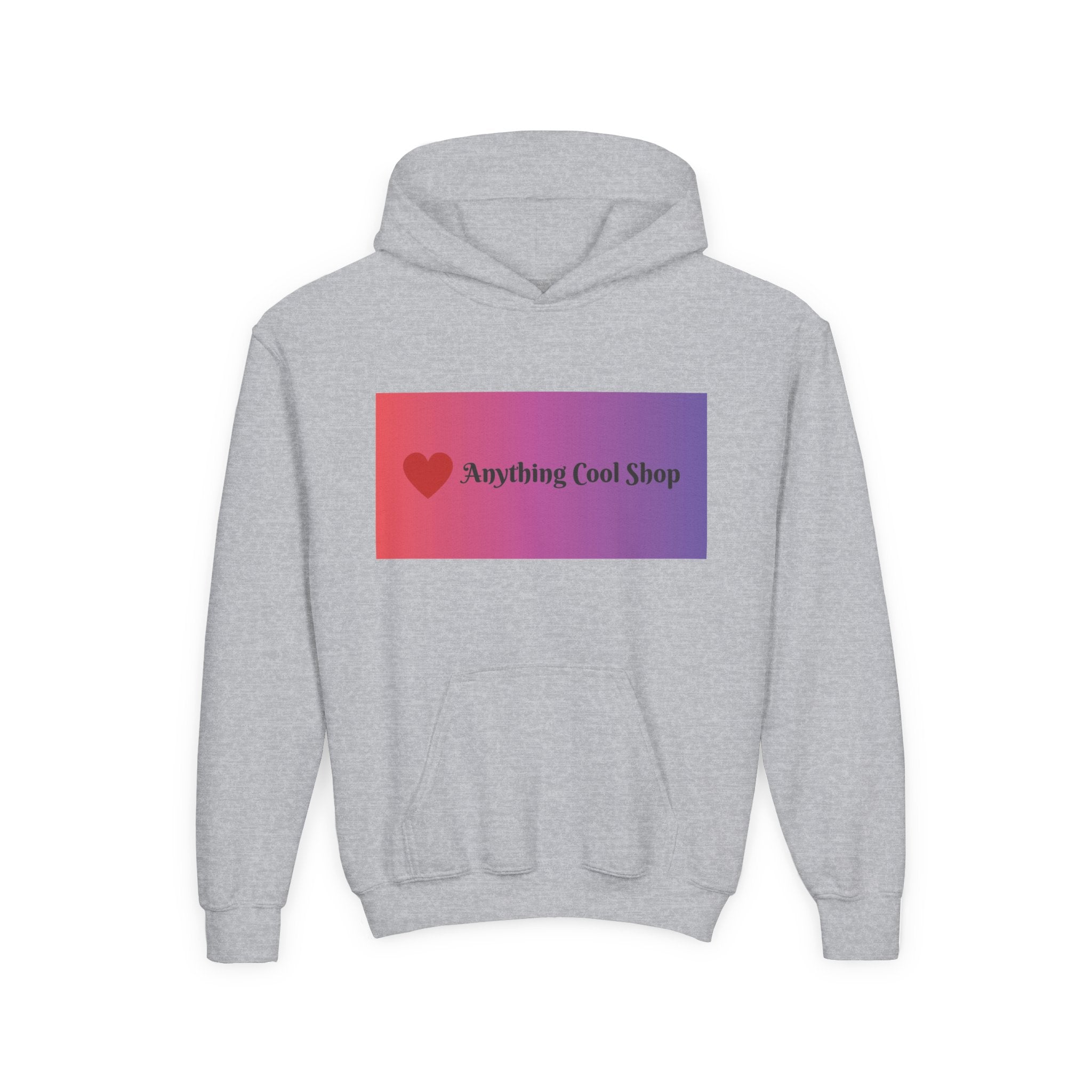 Youth Hoodie — Gradient Heart "Anything Cool Shop" Logo