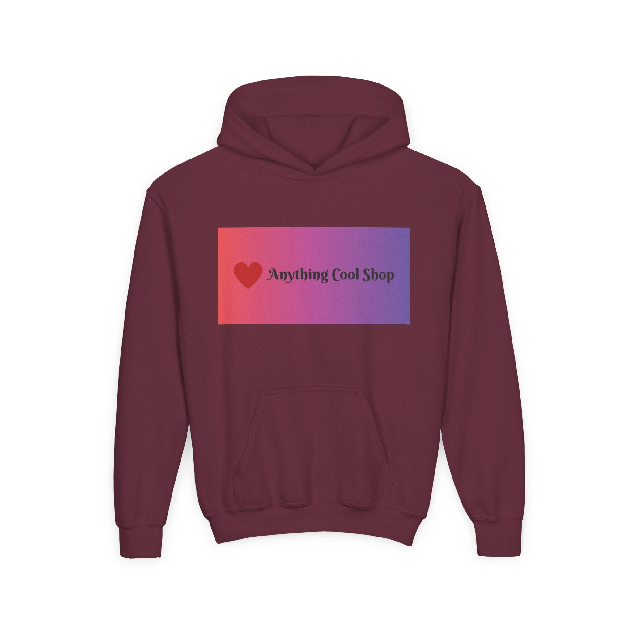 Youth Hoodie — Gradient Heart "Anything Cool Shop" Logo