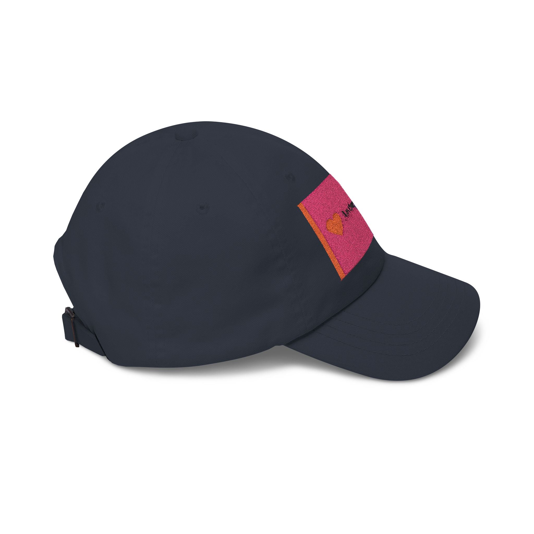 Dad Cap — Pink & Purple Heart Patch Embroidered "Anything Cool Stuff"
