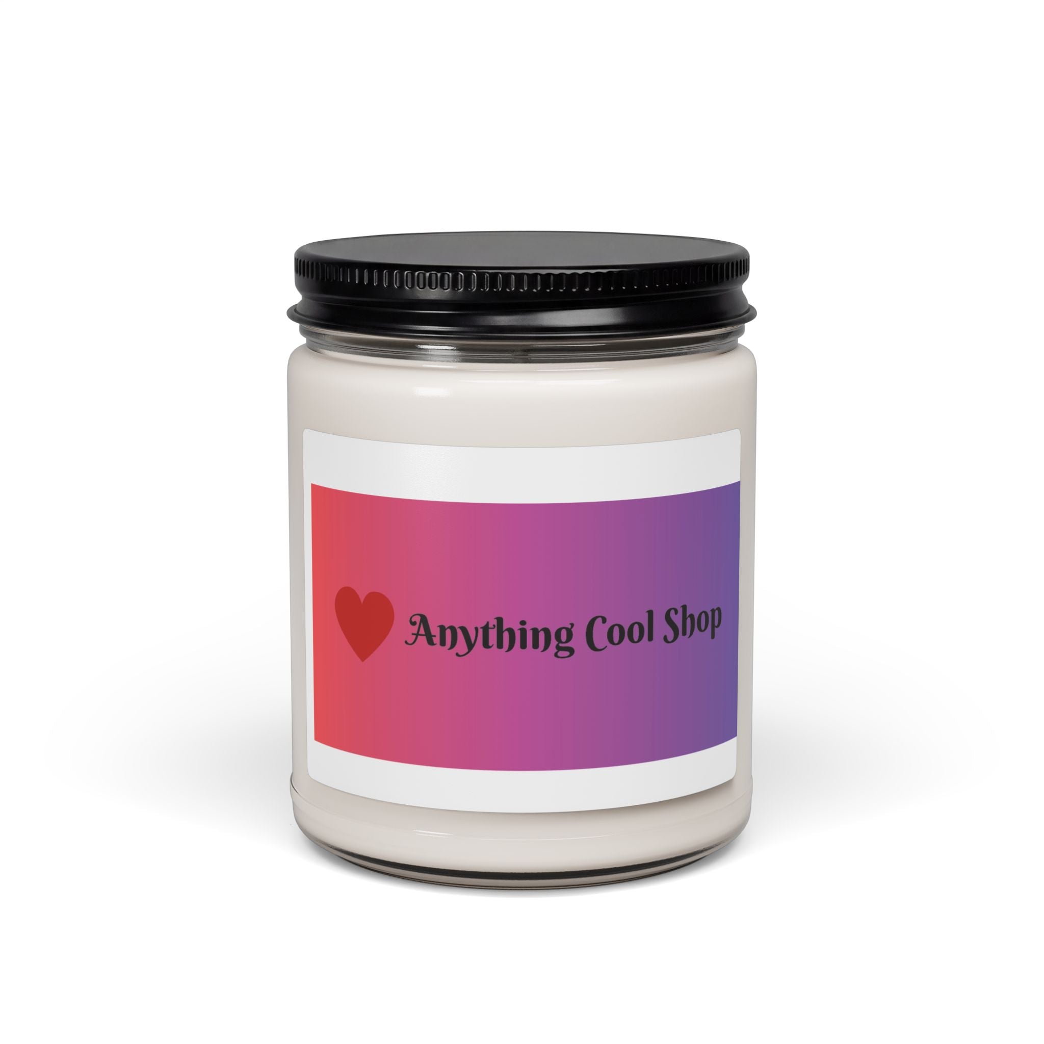 Scented Soy Candle — 9oz Jar Candle with 'Anything Cool Shop' Gradient Label