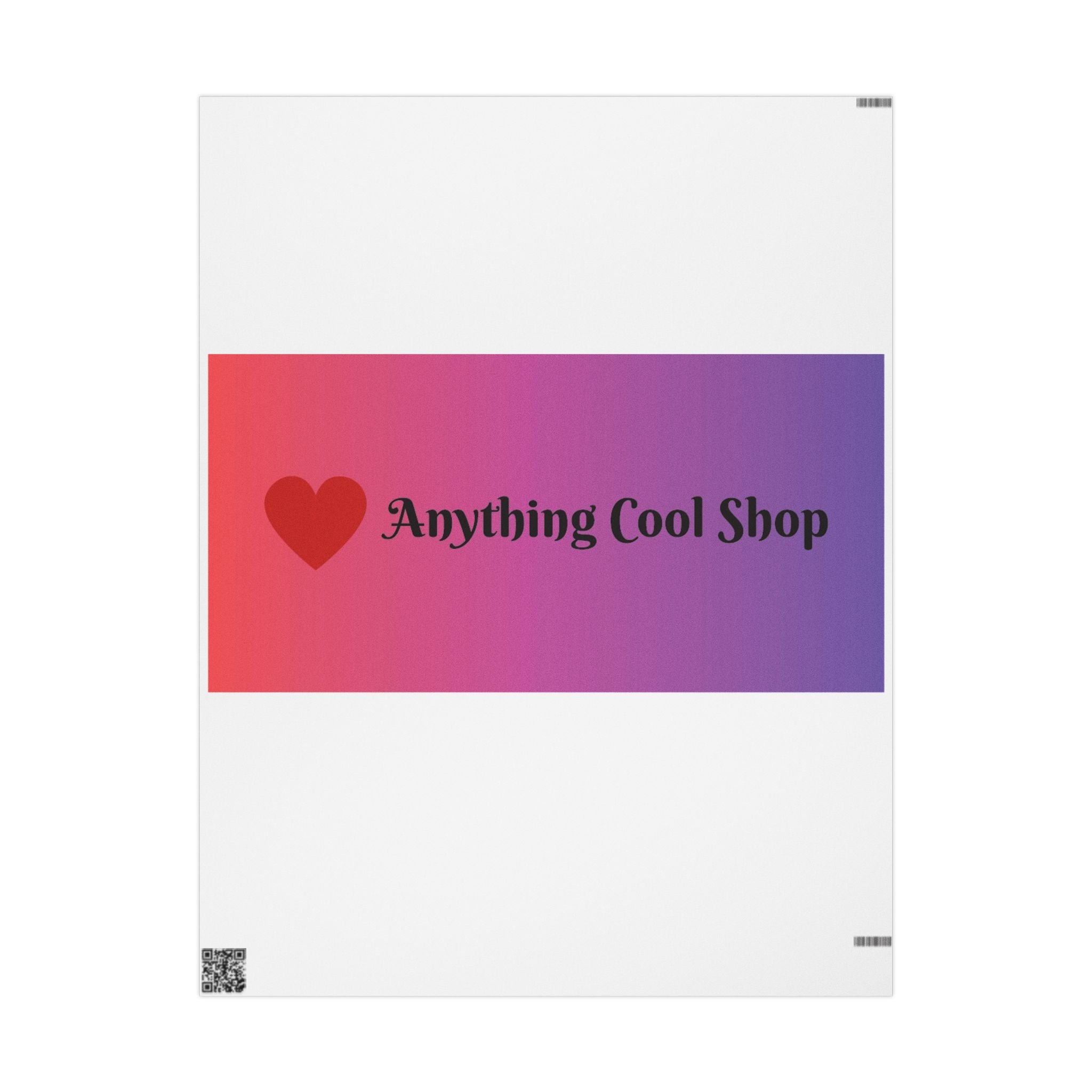 Custom Gradient Heart Wrapping Paper Roll – “Nothing but Love” Gift Wrap