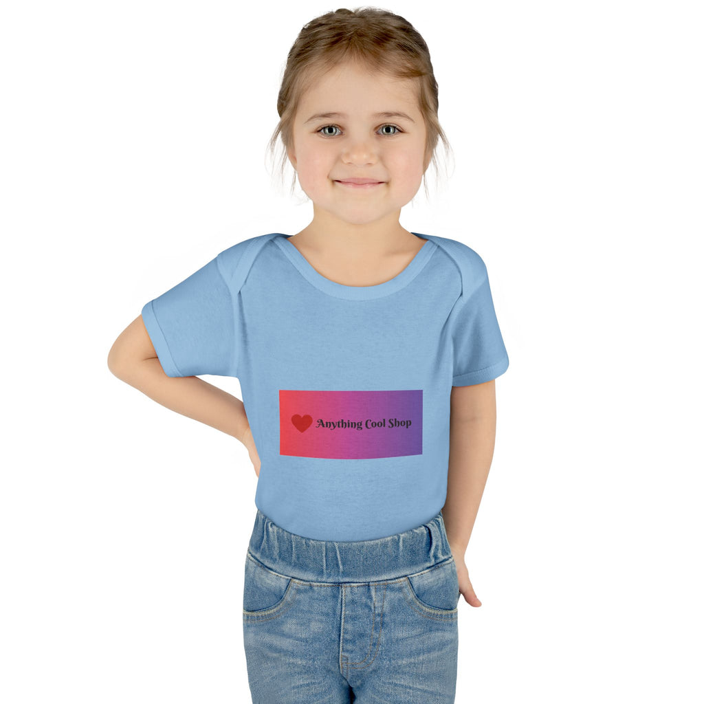 Infant Bodysuit - Gradient Heart Logo "Anything Cool Shop" Baby Onesie