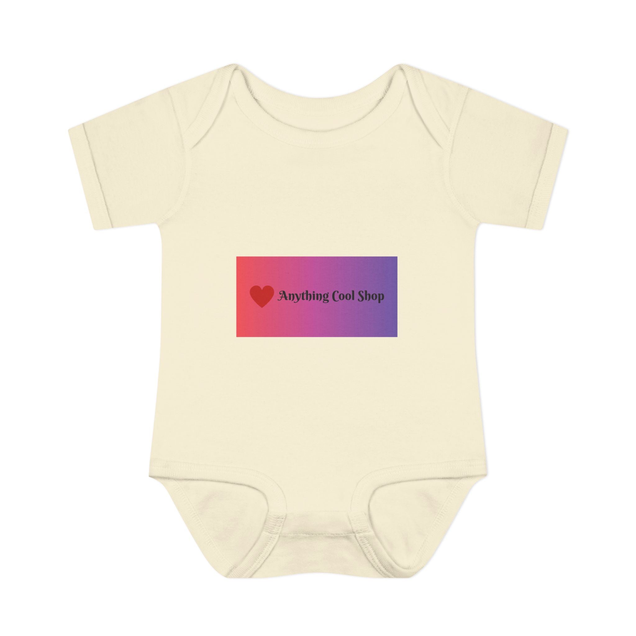 Infant Bodysuit - Gradient Heart Logo "Anything Cool Shop" Baby Onesie