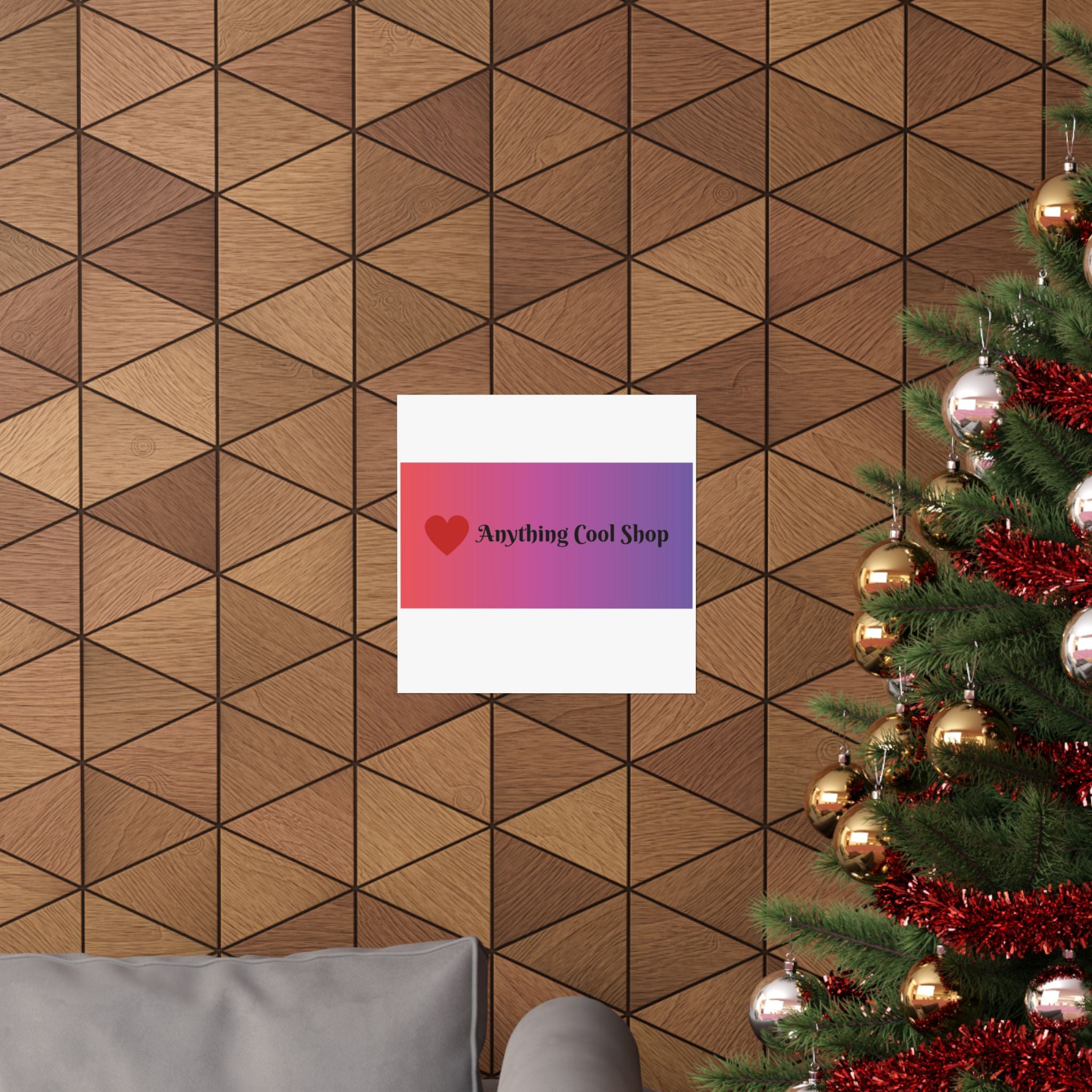 Gradient Heart Poster — "Anything Cool Shop" Matte Vertical Wall Art