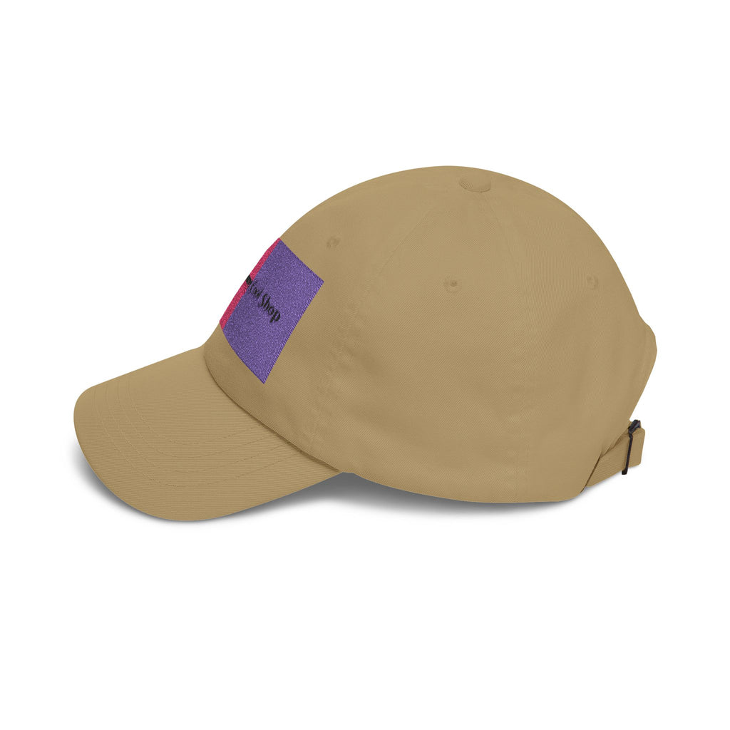Dad Cap — Pink & Purple Heart Patch Embroidered "Anything Cool Stuff"
