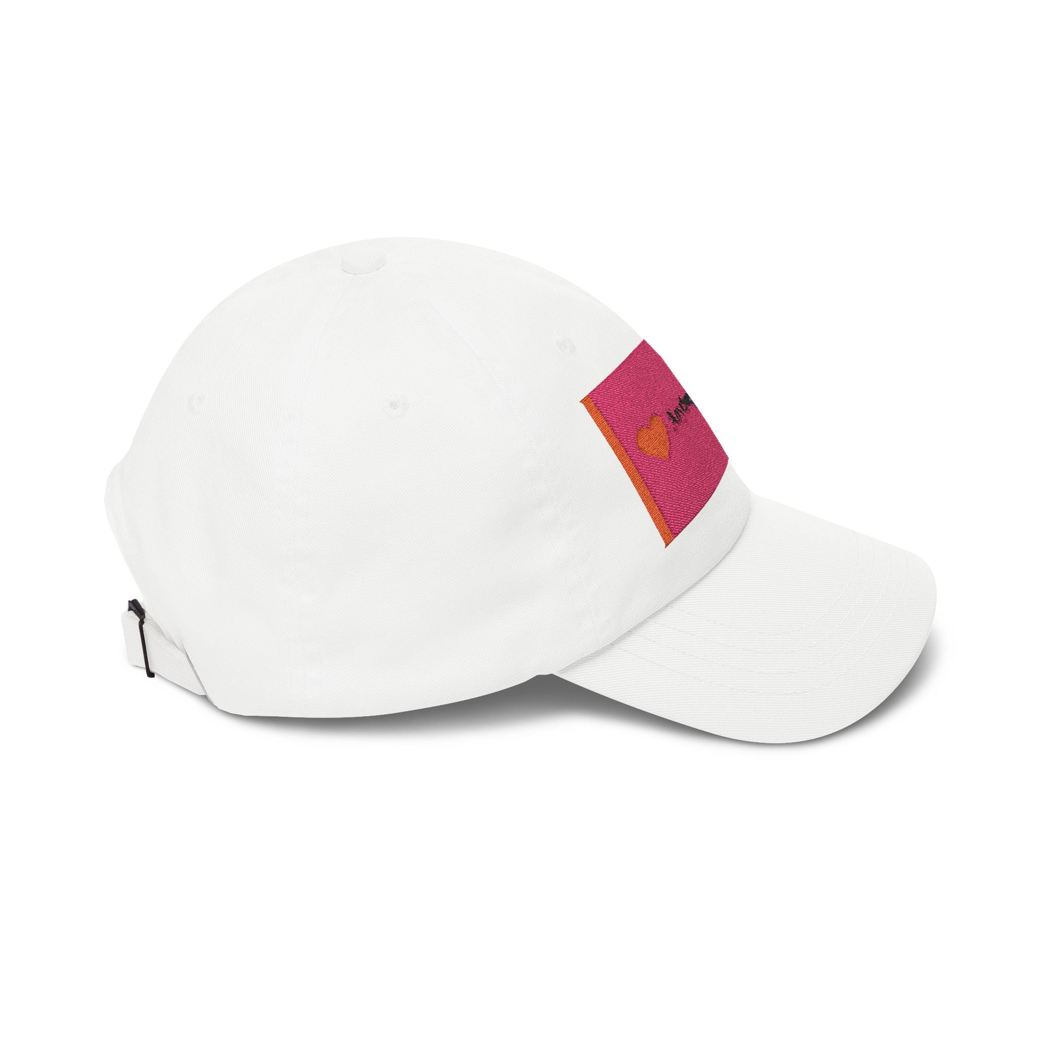 Dad Cap — Pink & Purple Heart Patch Embroidered "Anything Cool Stuff"