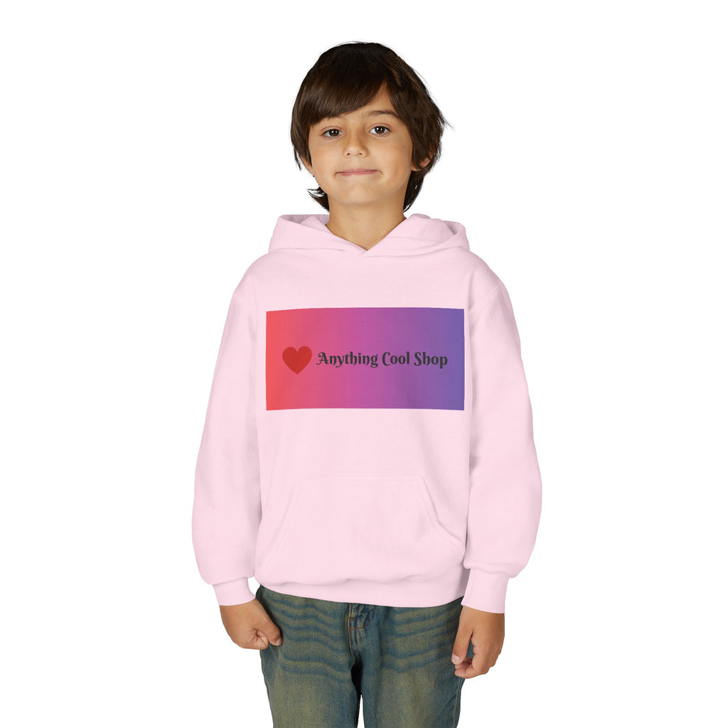 Youth Hoodie — Gradient Heart "Anything Cool Shop" Logo