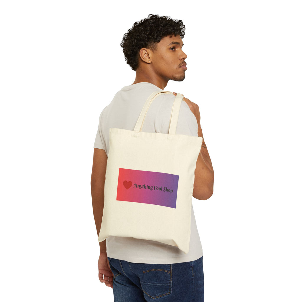 Canvas Tote Bag — Gradient 'Anything Cool Shop' Logo Tote