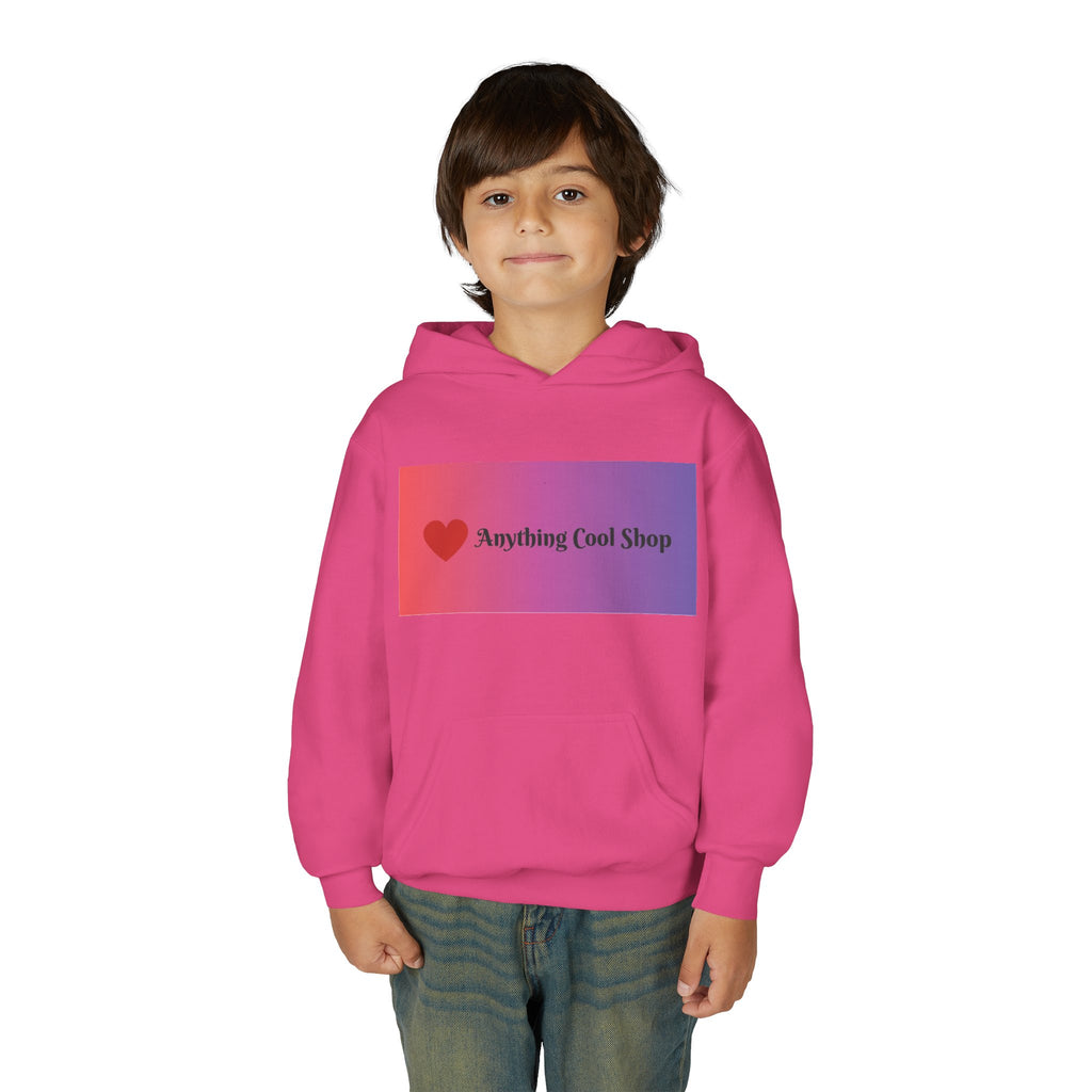 Youth Hoodie — Gradient Heart "Anything Cool Shop" Logo
