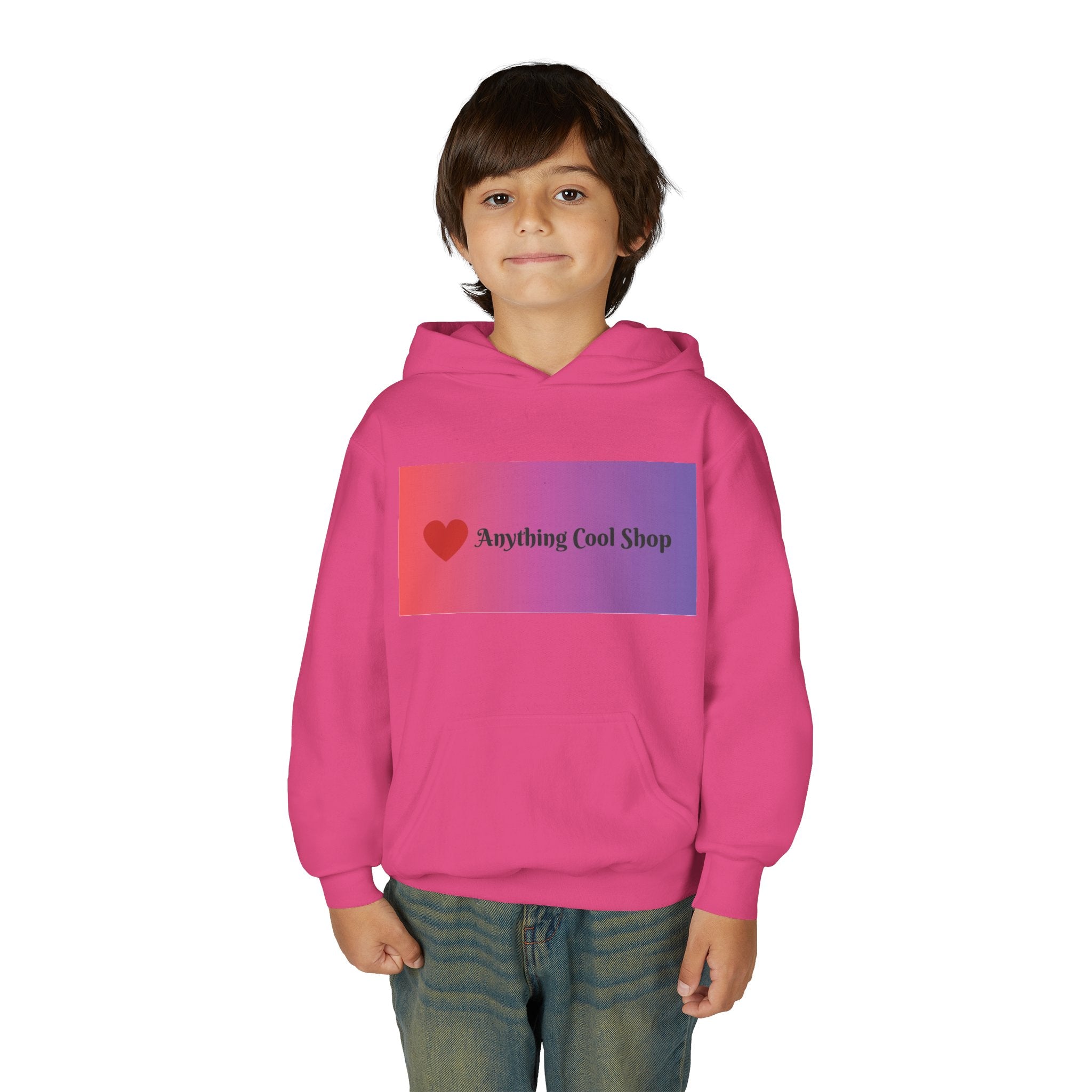 Youth Hoodie — Gradient Heart "Anything Cool Shop" Logo