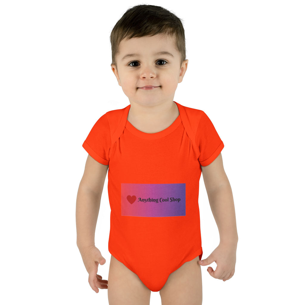 Infant Bodysuit - Gradient Heart Logo "Anything Cool Shop" Baby Onesie