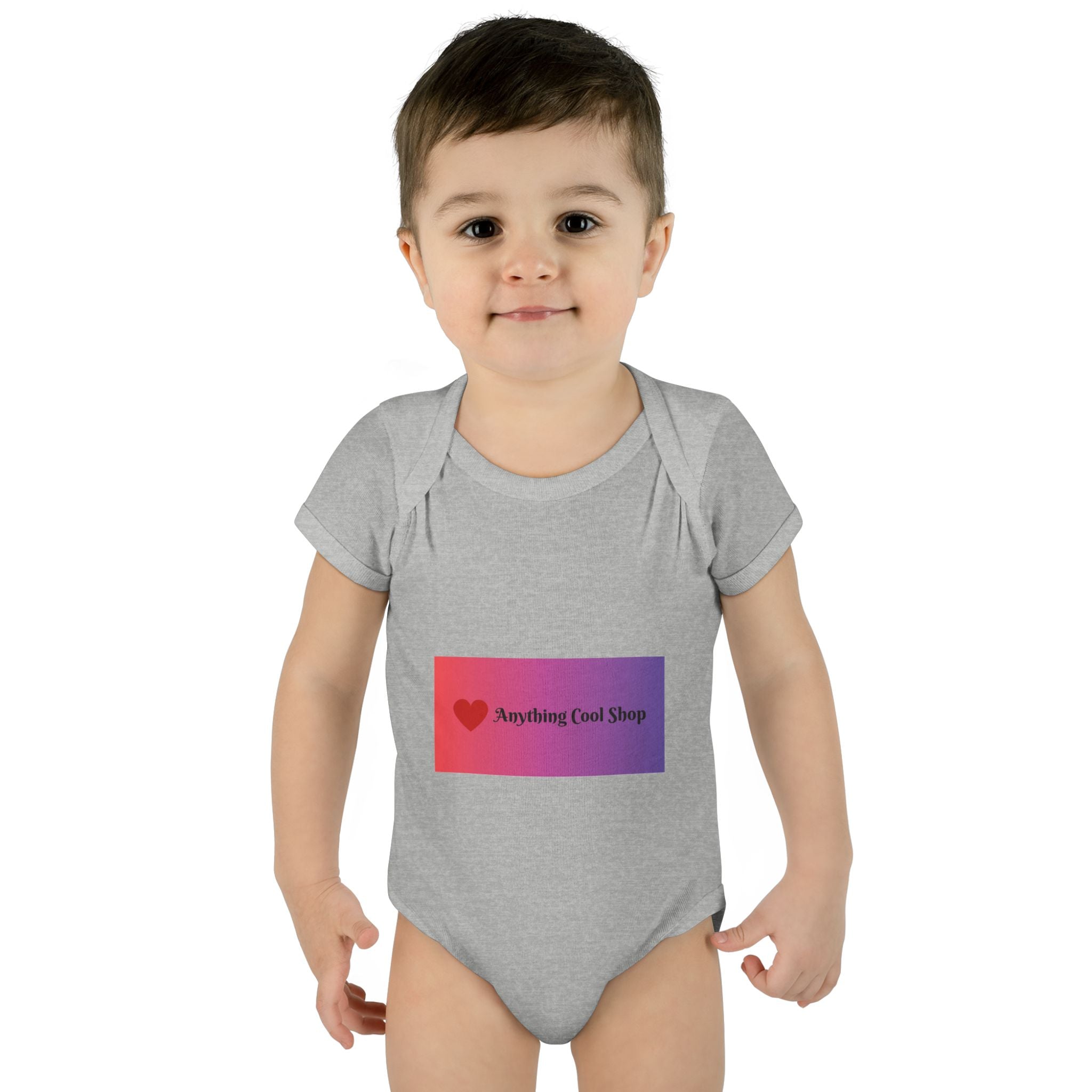 Infant Bodysuit - Gradient Heart Logo "Anything Cool Shop" Baby Onesie