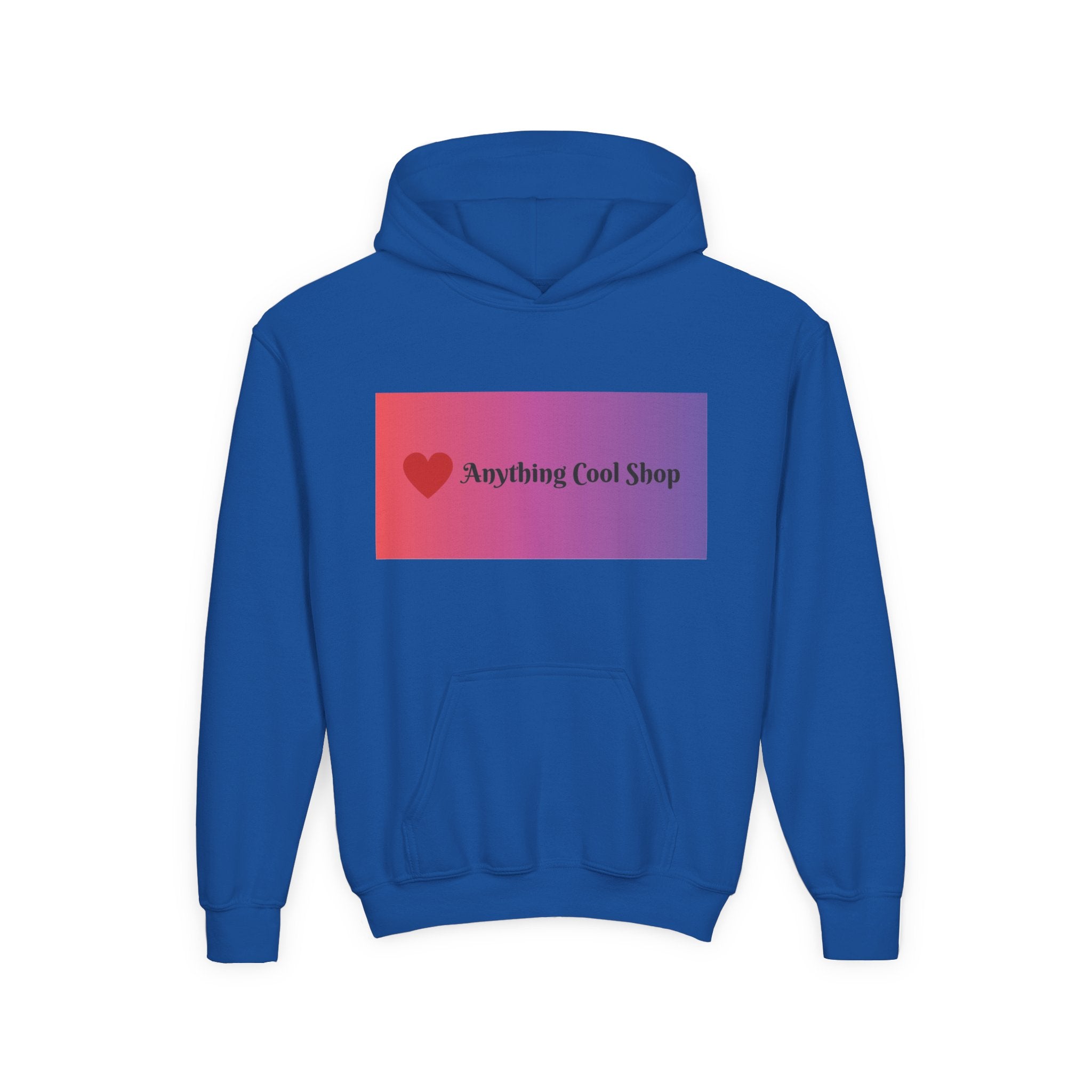 Youth Hoodie — Gradient Heart "Anything Cool Shop" Logo