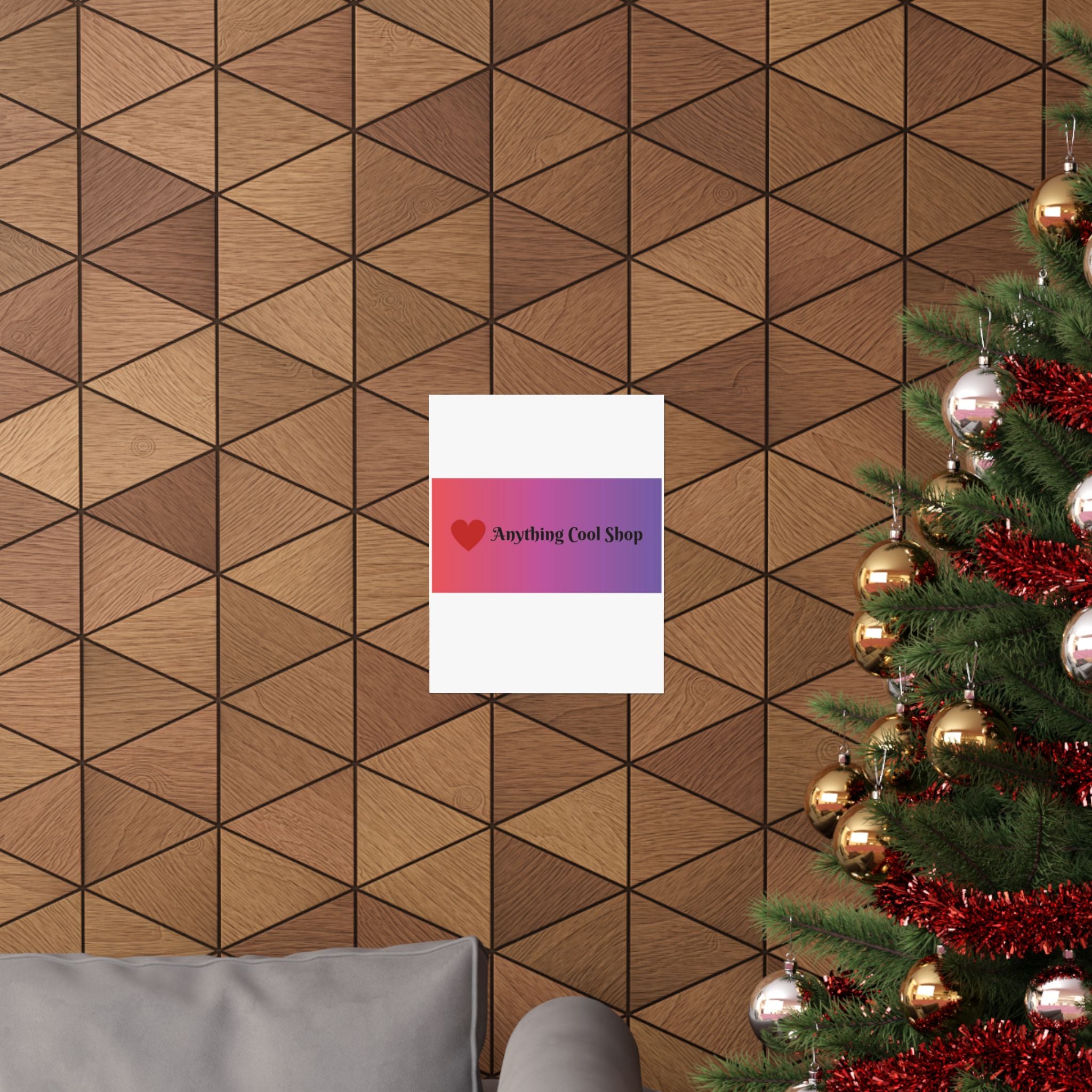 Gradient Heart Poster — "Anything Cool Shop" Matte Vertical Wall Art