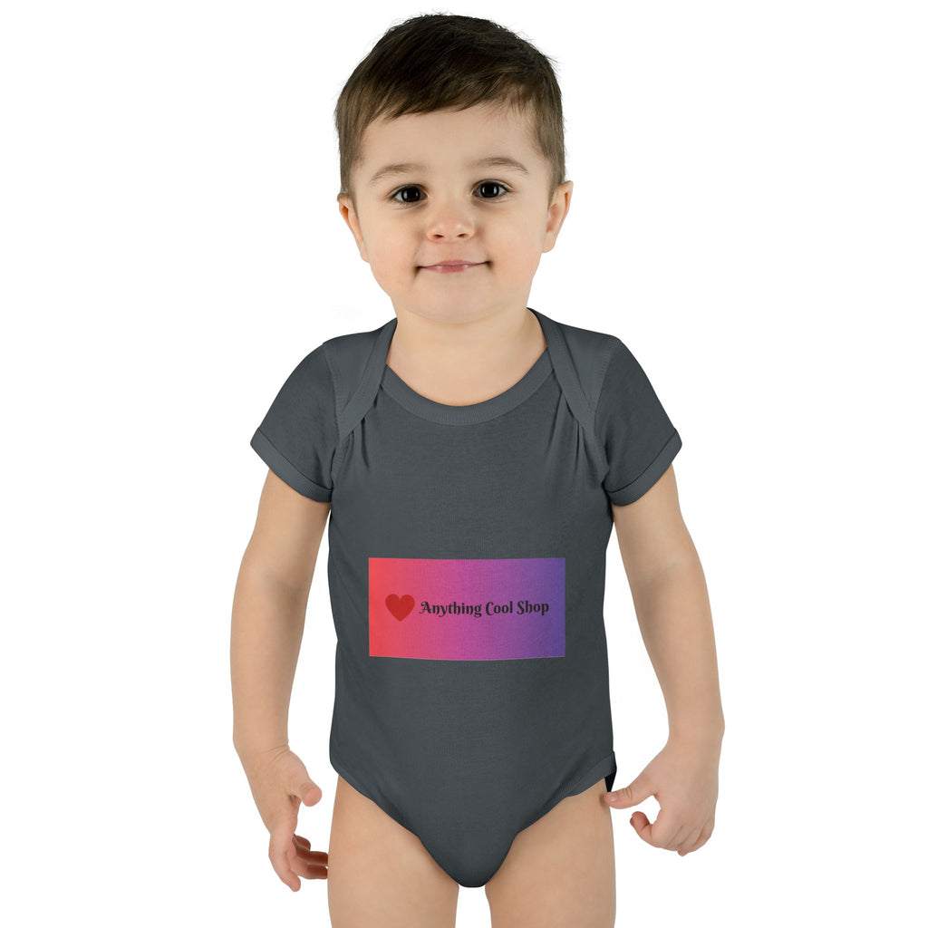 Infant Bodysuit - Gradient Heart Logo "Anything Cool Shop" Baby Onesie