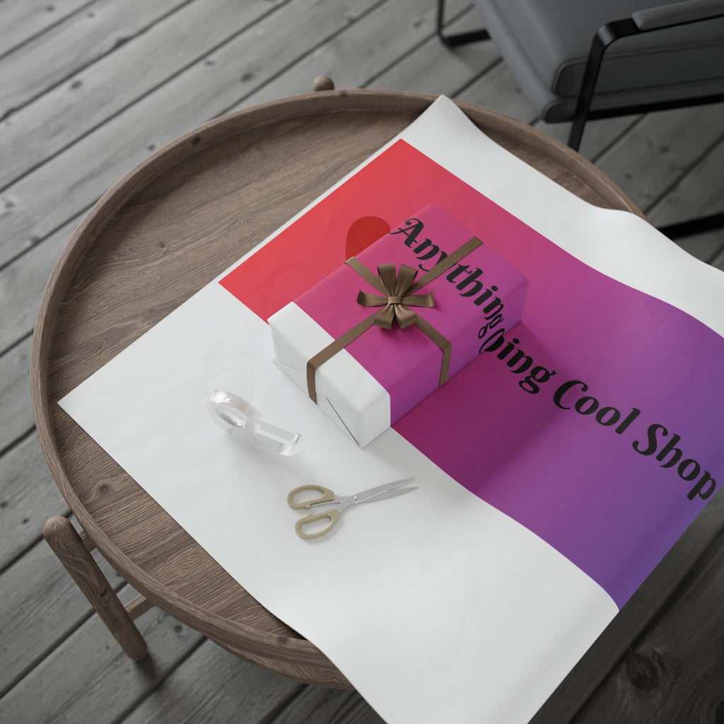 Custom Gradient Heart Wrapping Paper Roll – “Nothing but Love” Gift Wrap