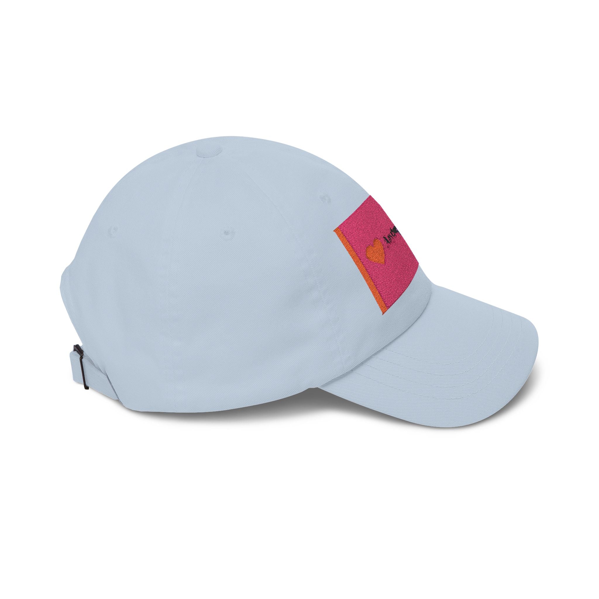 Dad Cap — Pink & Purple Heart Patch Embroidered "Anything Cool Stuff"
