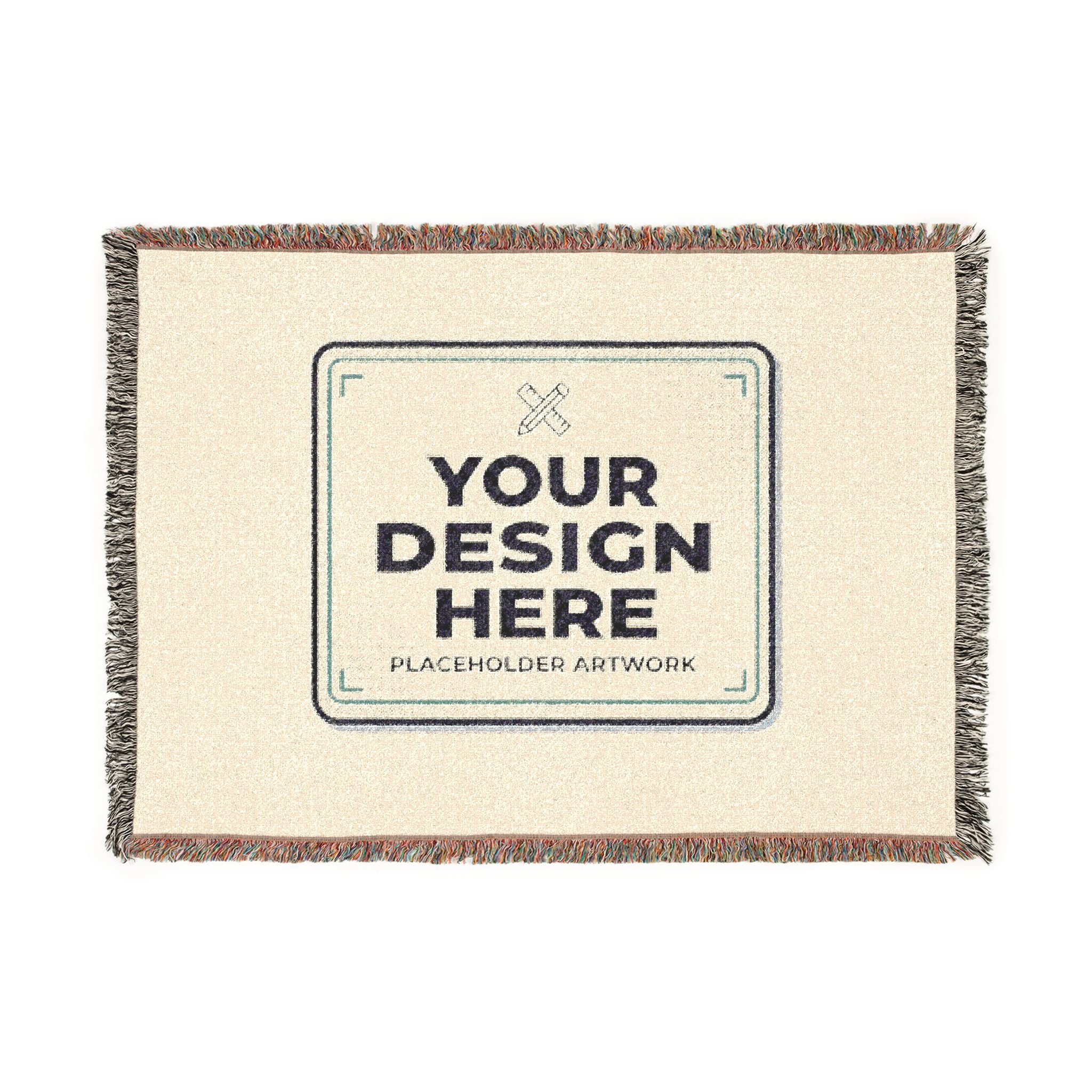 Woven Blanket — Custom Personalized Fringed Throw (Your Design Here)