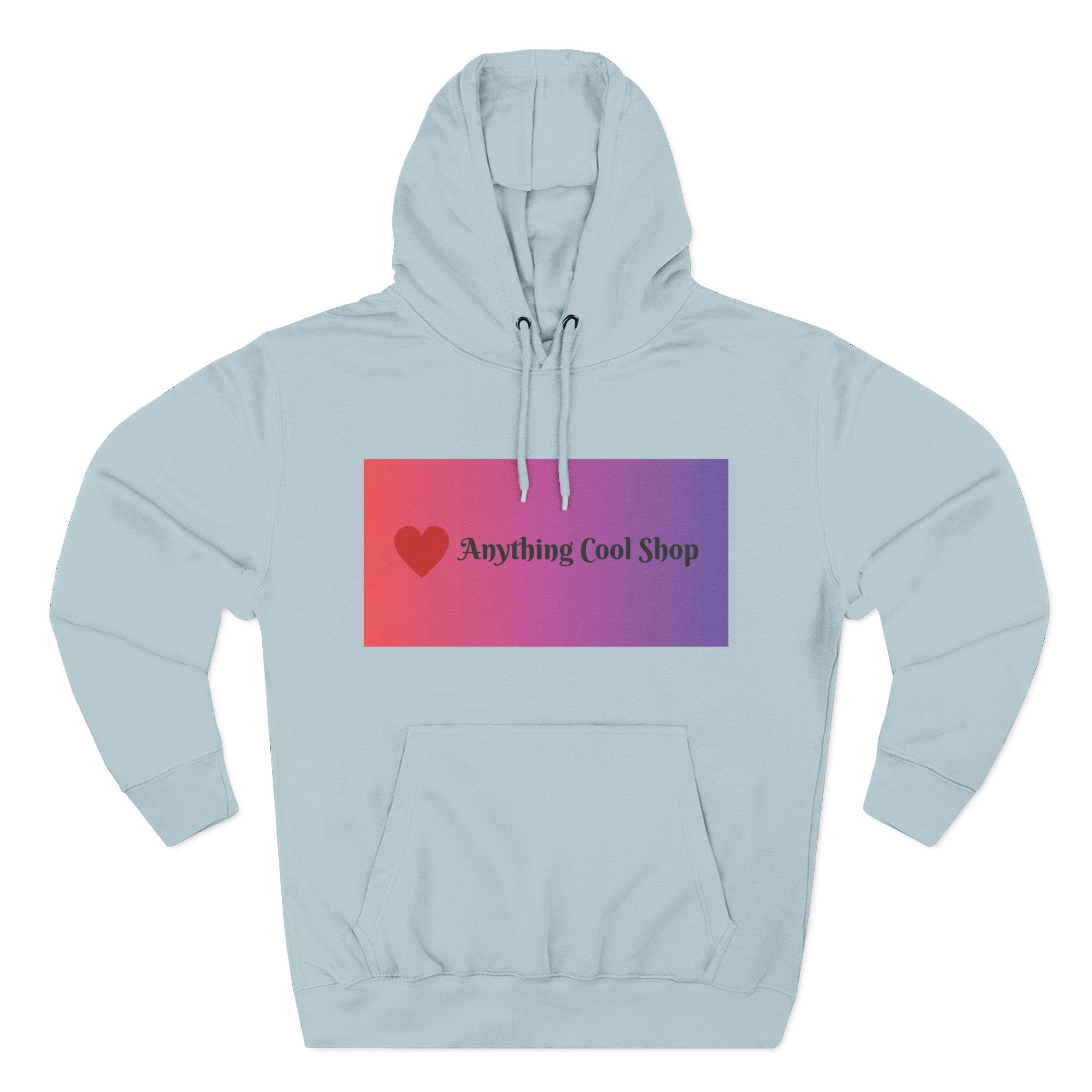 Gradient Heart Logo Hoodie — "Anything Cool Shop" Fleece Pullover