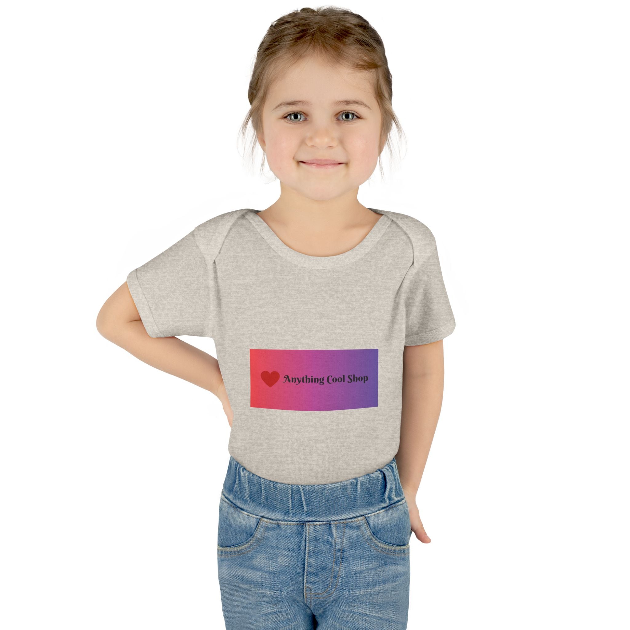 Infant Bodysuit - Gradient Heart Logo "Anything Cool Shop" Baby Onesie