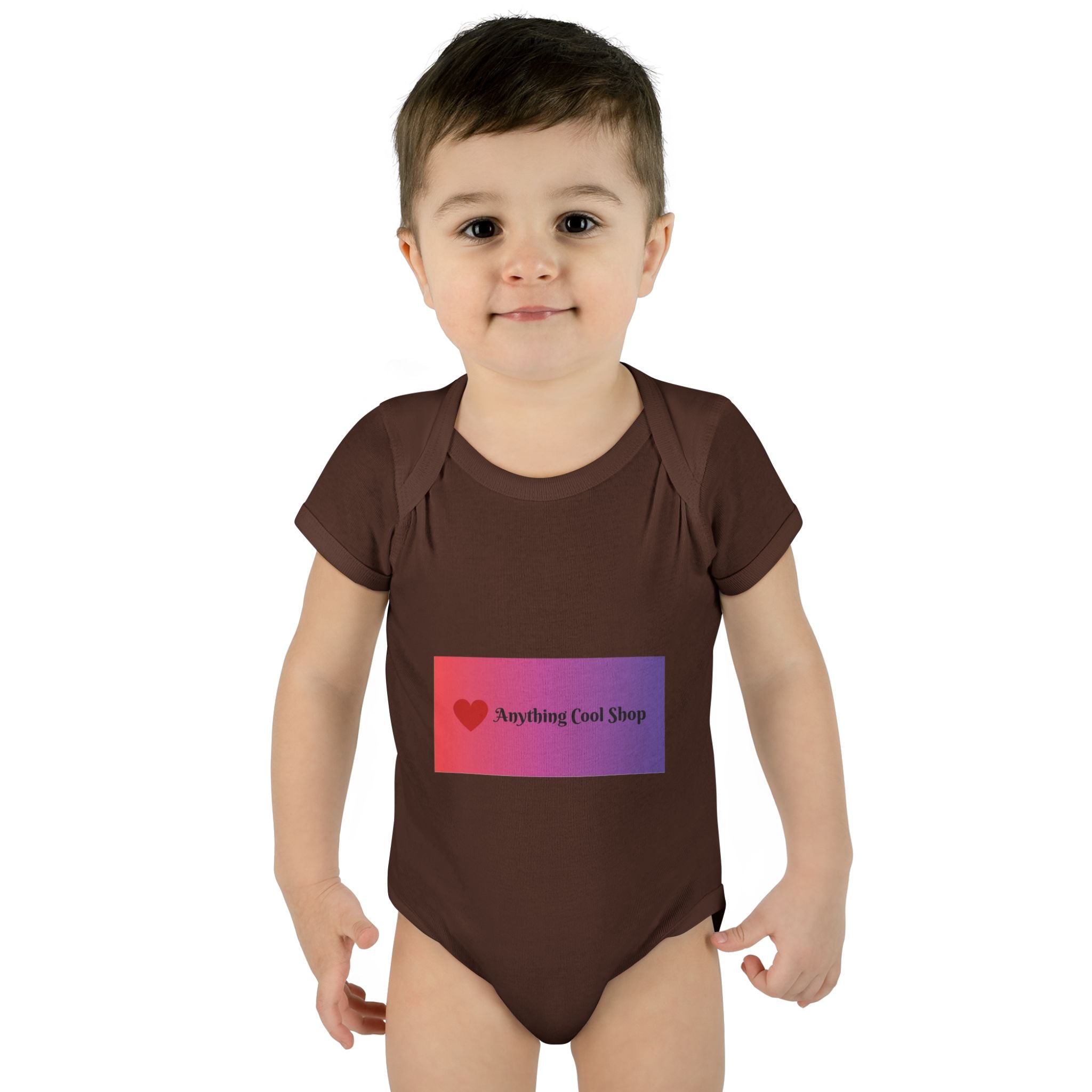 Infant Bodysuit - Gradient Heart Logo "Anything Cool Shop" Baby Onesie