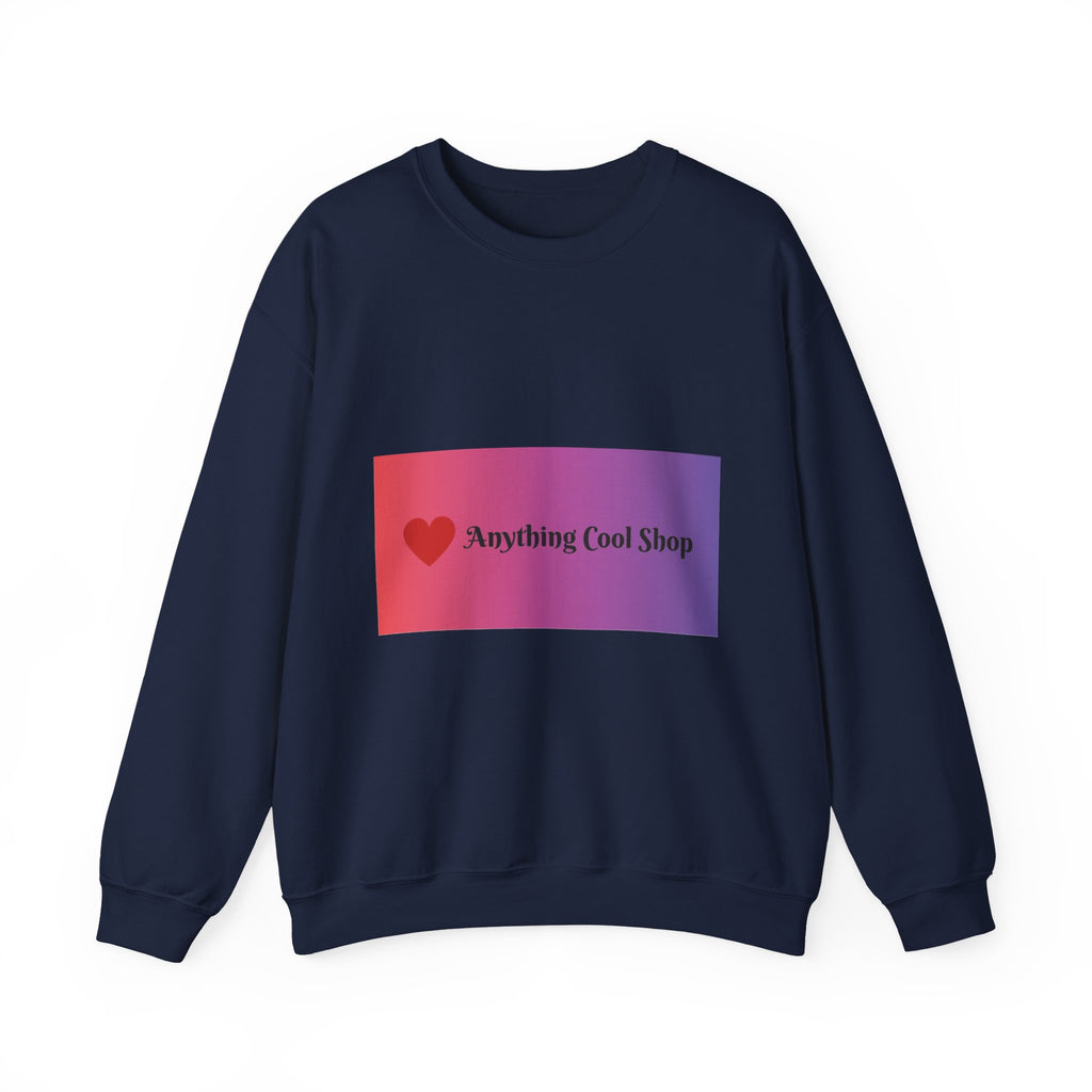 Crewneck Sweatshirt — Gradient Heart Logo "Anything Cool Shop"