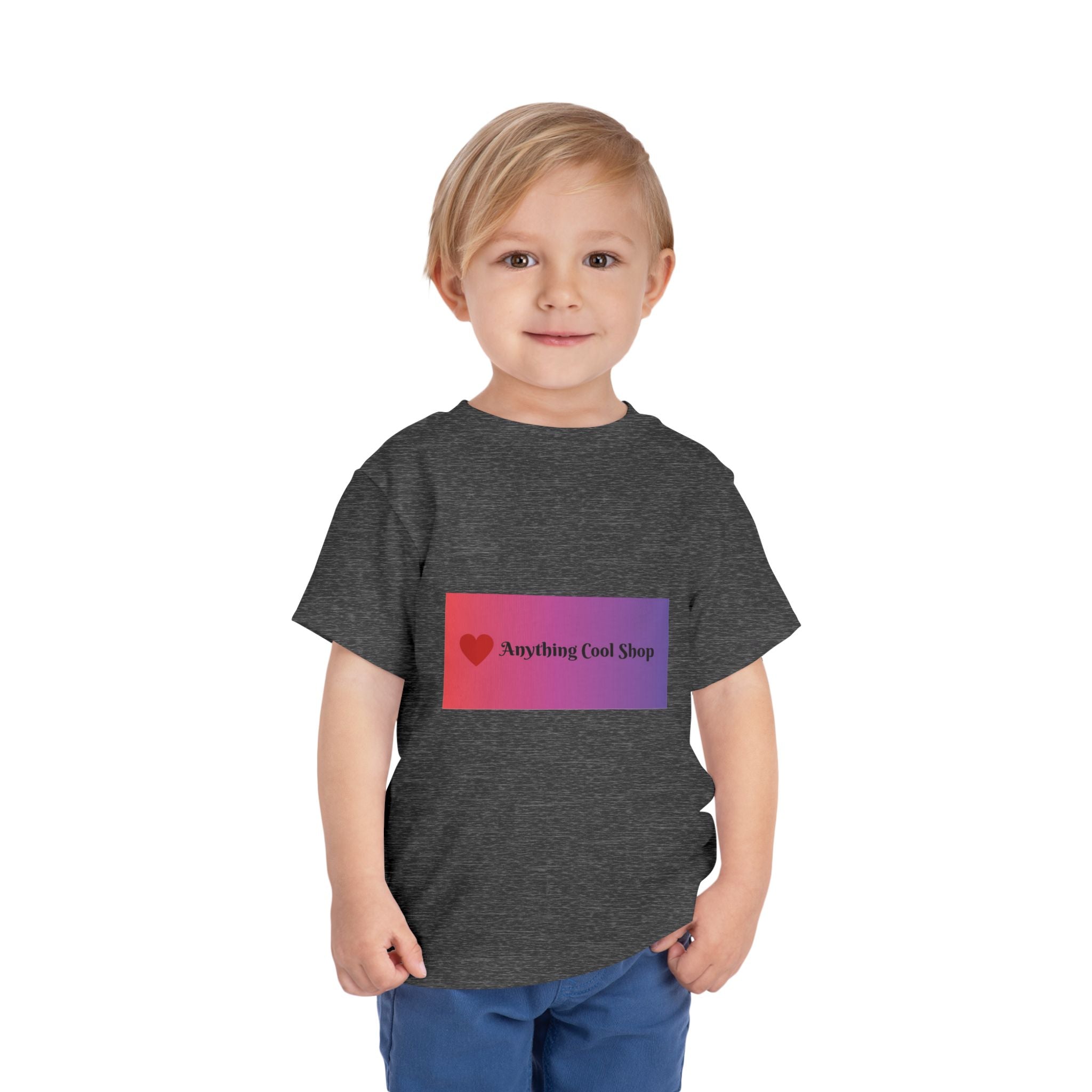Toddler Tee - "Anything Cool Shop" Heart Logo Gradient Kids Shirt