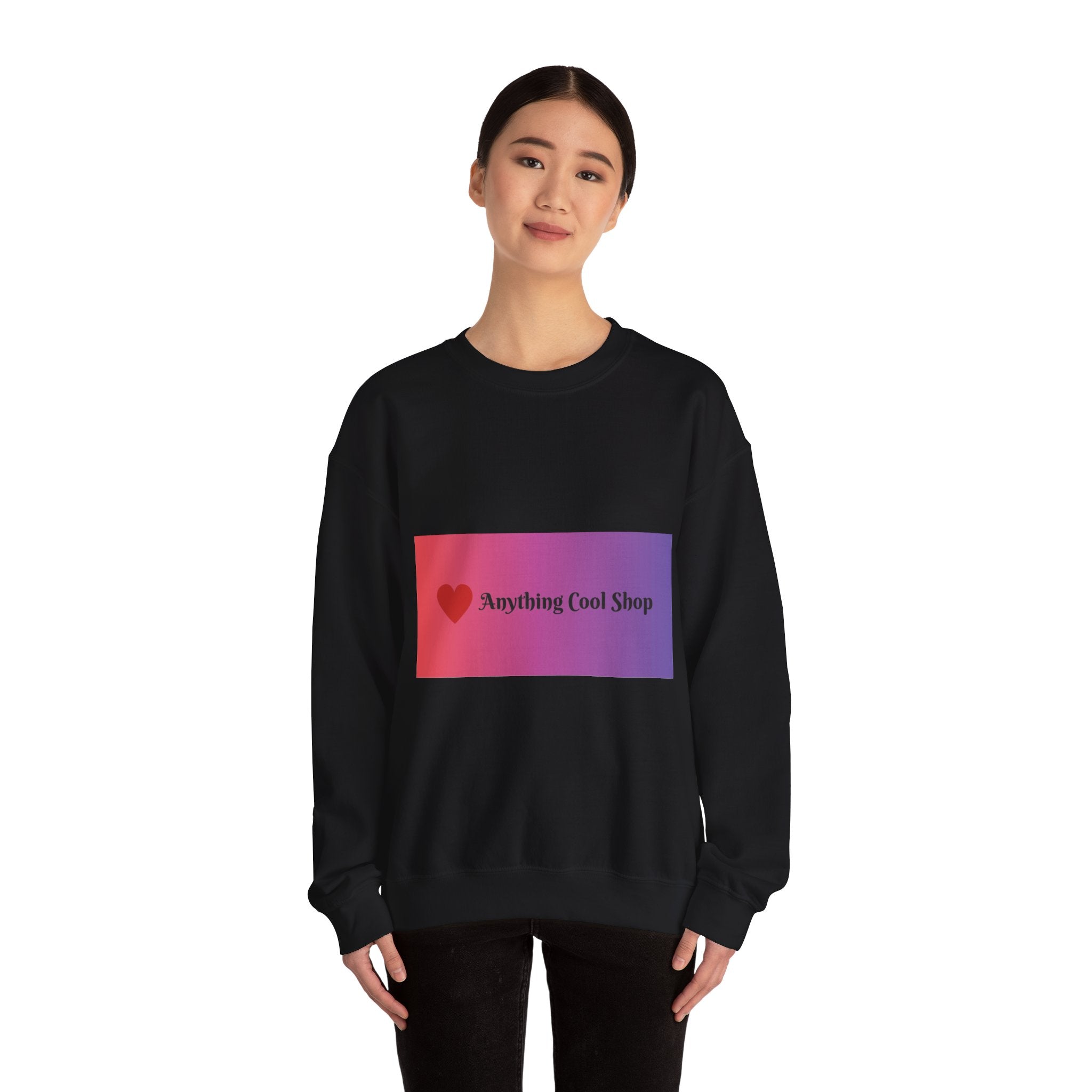Crewneck Sweatshirt — Gradient Heart Logo "Anything Cool Shop"