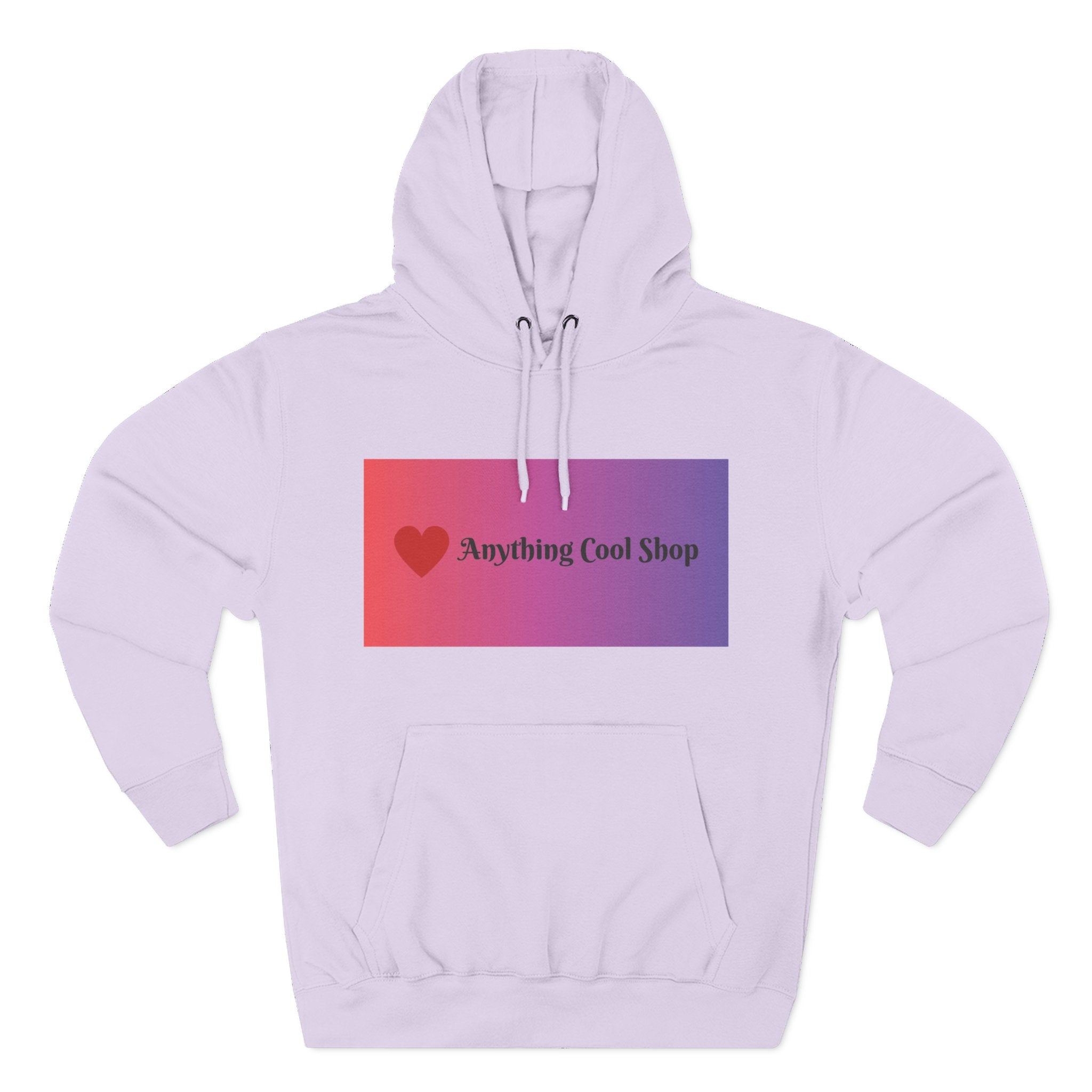 Gradient Heart Logo Hoodie — "Anything Cool Shop" Fleece Pullover