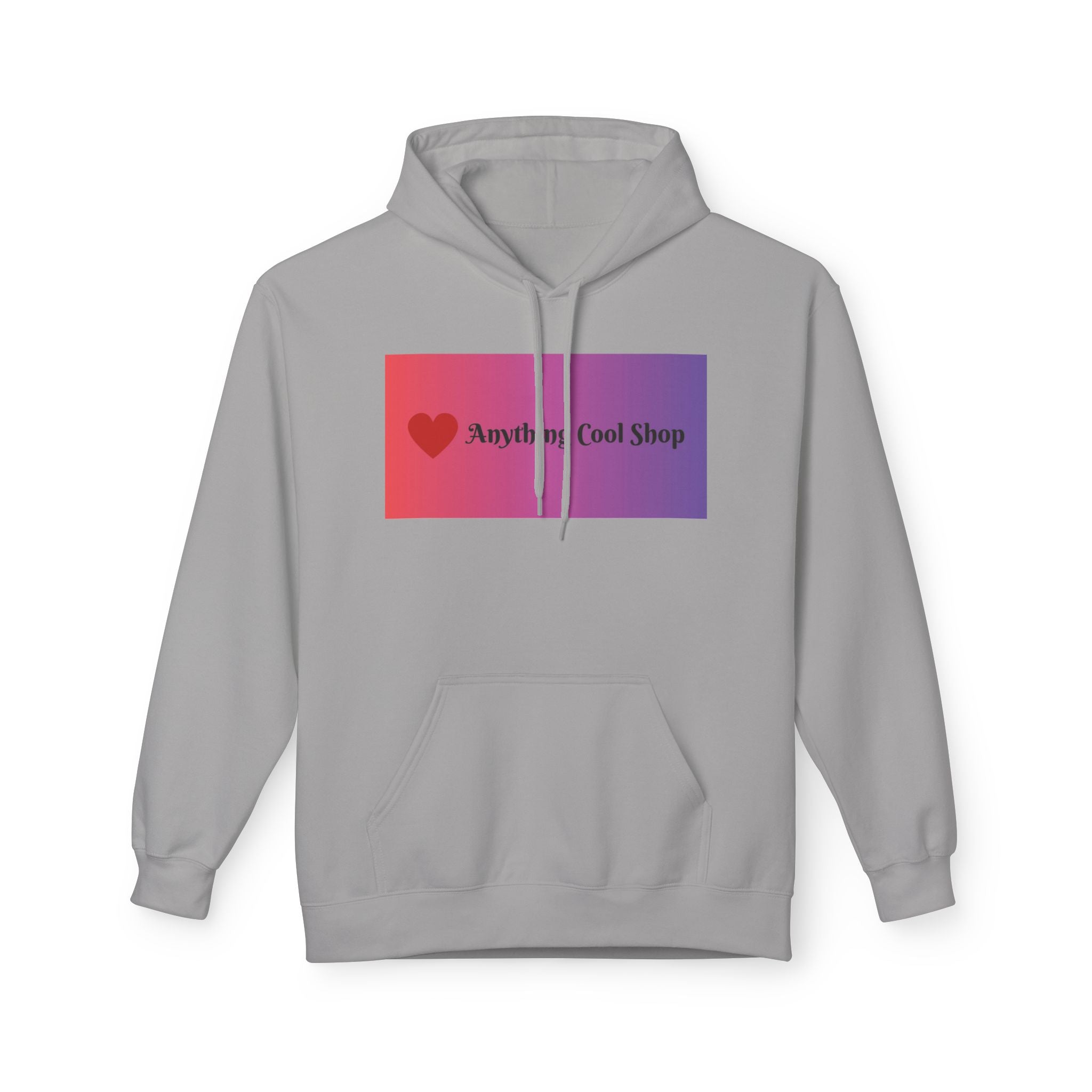 Cool Shop Logo Hoodie — Gradient Heart Graphic Pullover